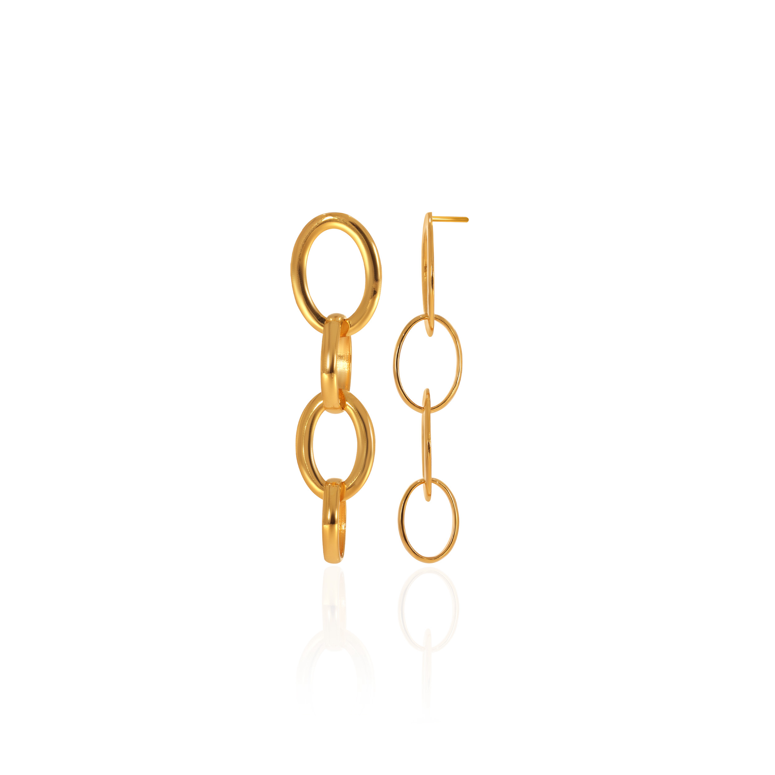 Elegance In Motion Long Gold Earrings - Senco Gold and Diamonds