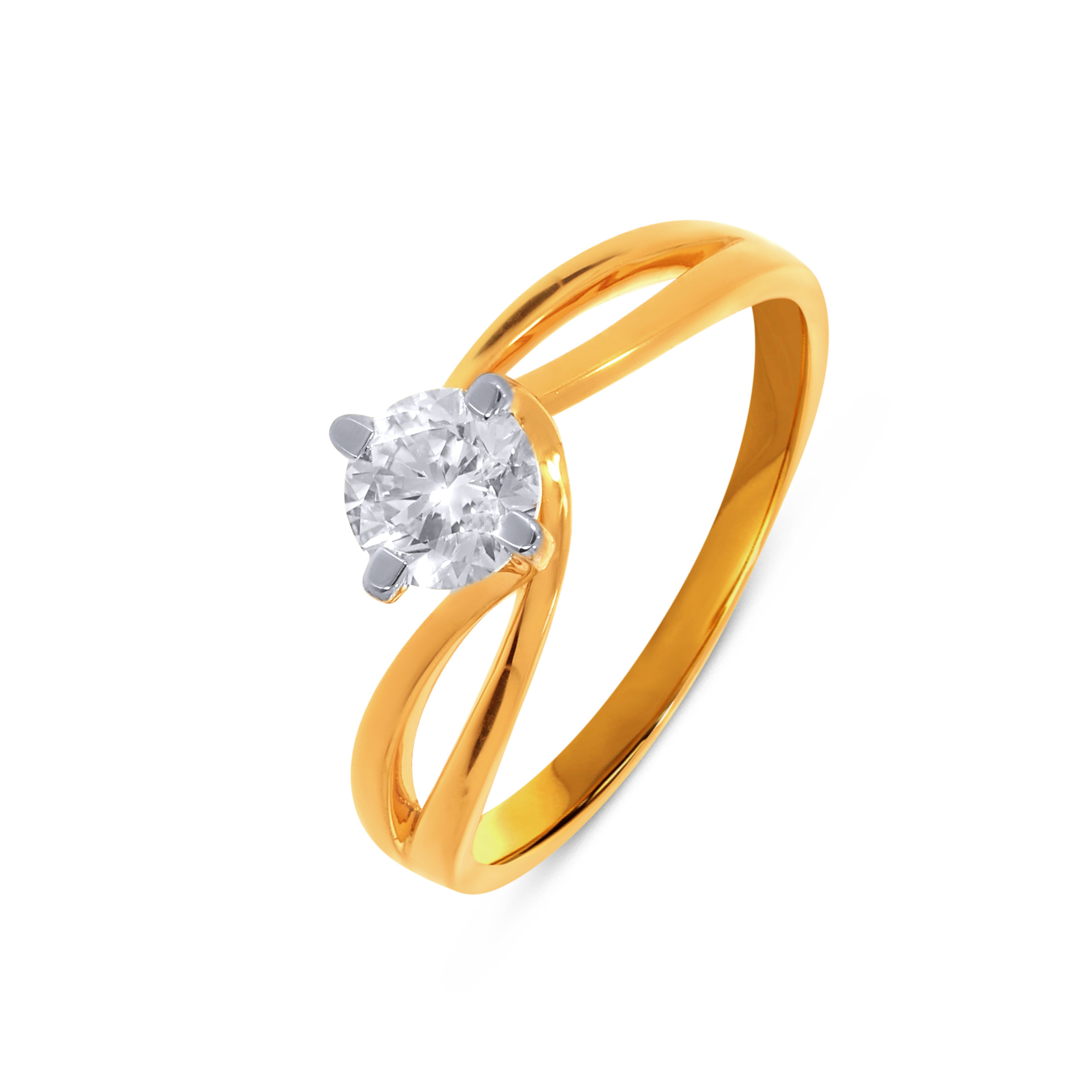 18K Yellow Gold Solitaire Ring-DLR-D000767791 - Senco Gold and Diamonds
