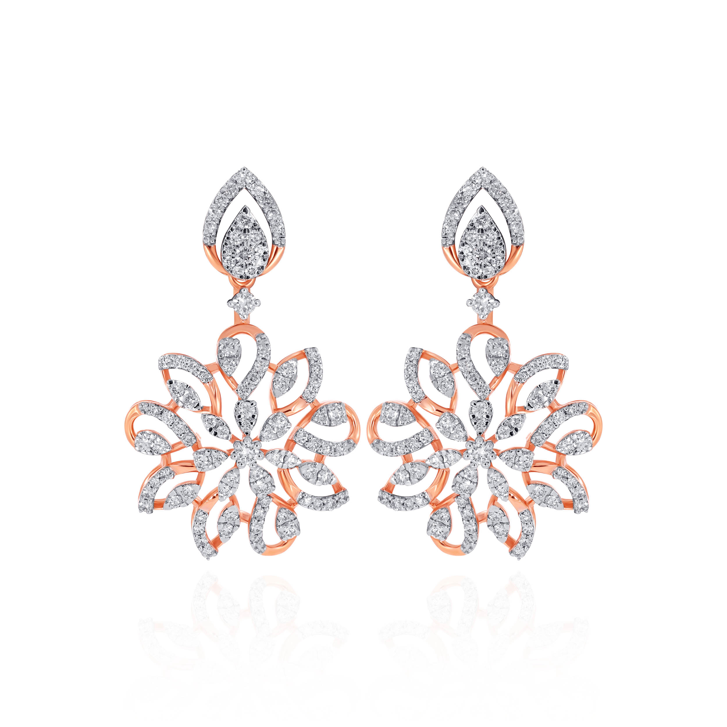 Rosabella Floral Diamond Earrings - Senco Gold and Diamonds