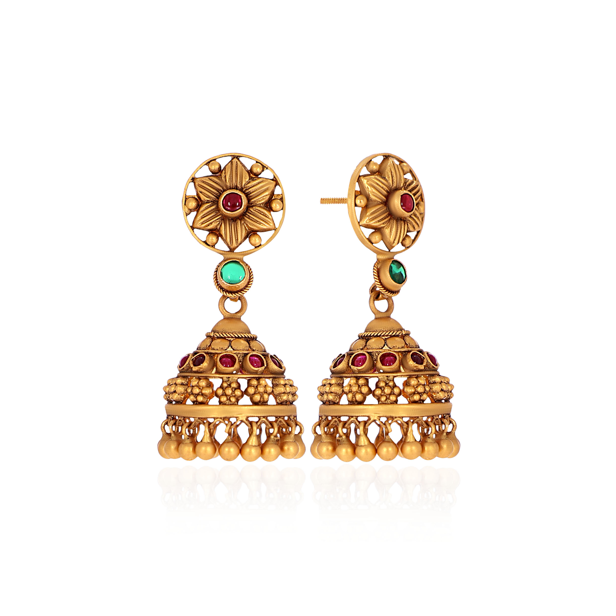 22K Yellow Gold Earrings-GPGN-D000782894 - Senco Gold and Diamonds