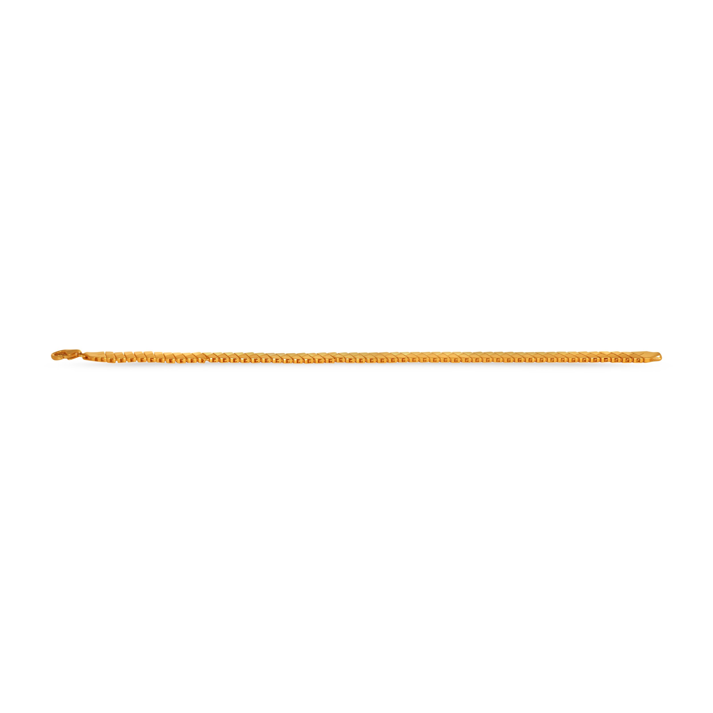Chevron Link Men's Gold Wristlet - Senco Gold and Diamonds