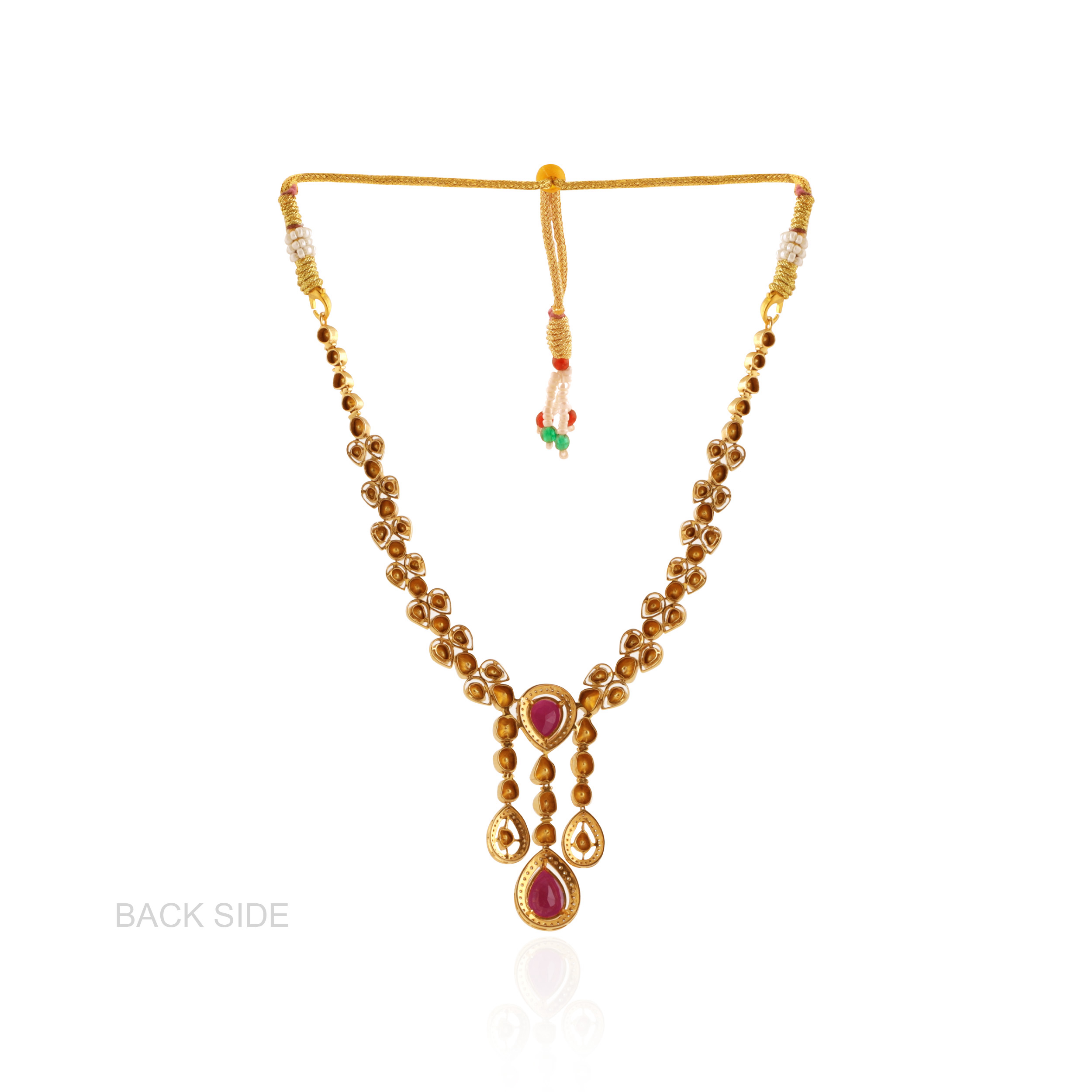 Rose Dawn Polki Diamond Necklace - Senco Gold and Diamonds