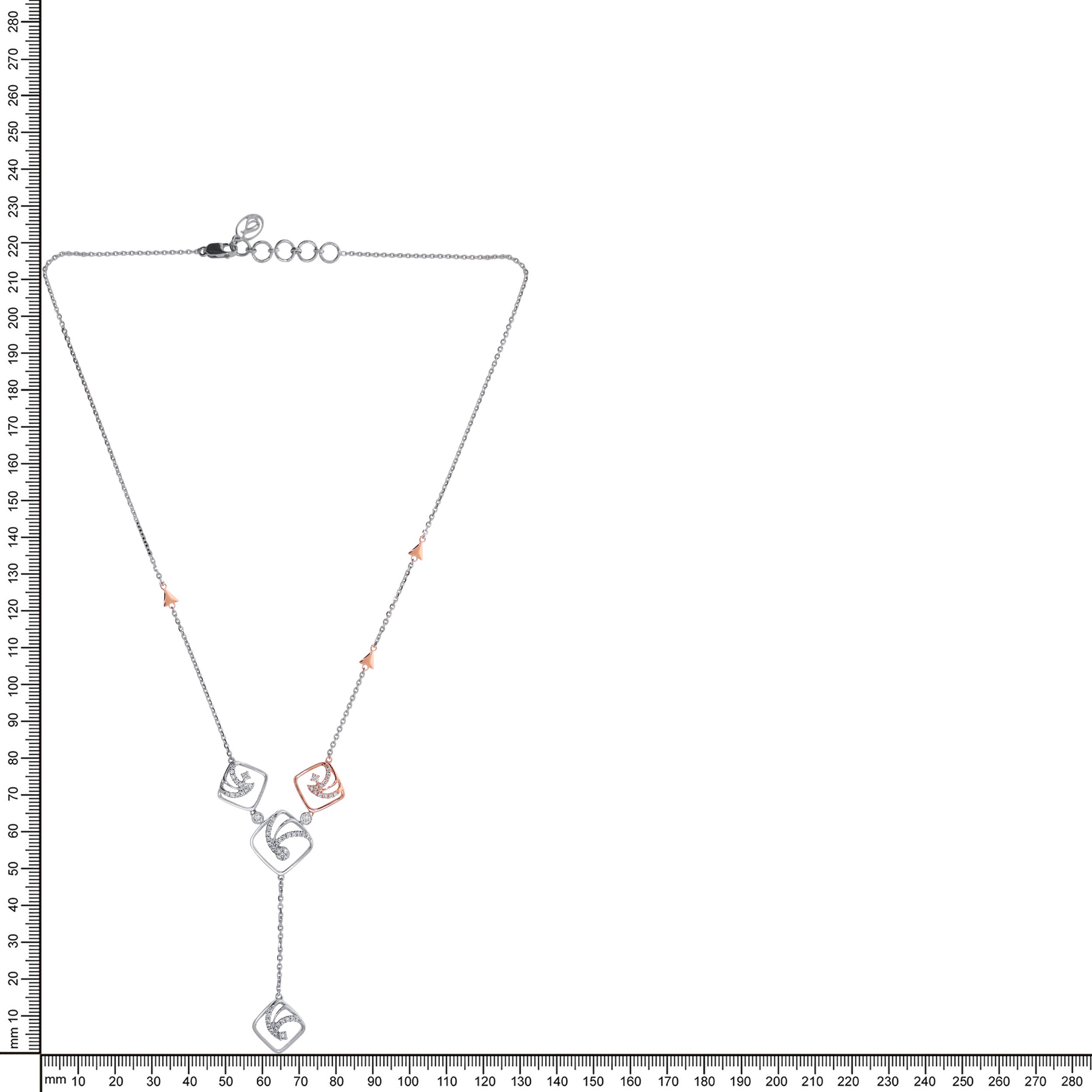 Twister Trio Platinum Chain Pendant - Senco Gold and Diamonds