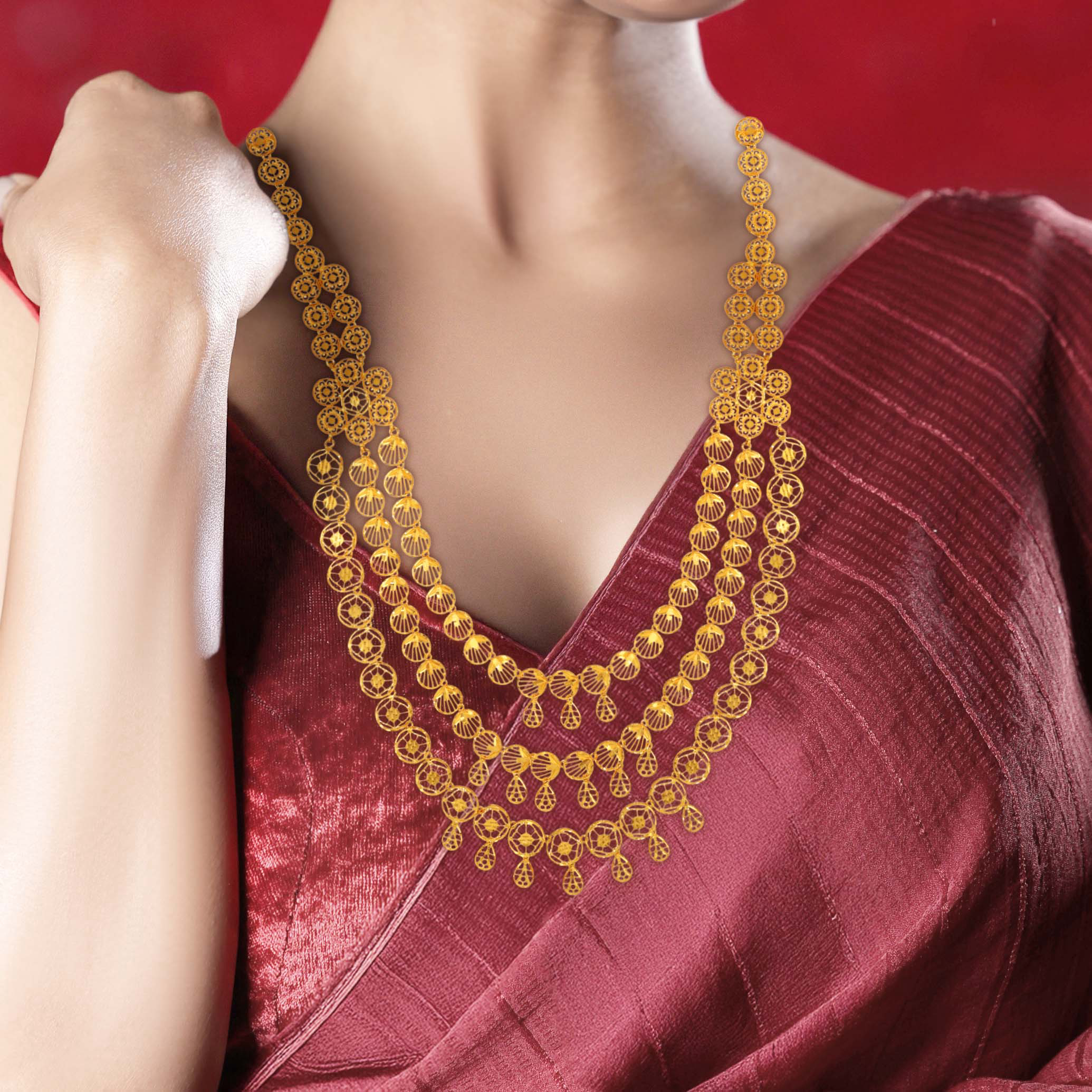 Royal Bride's Dream Gold Necklace - Senco Gold and Diamonds