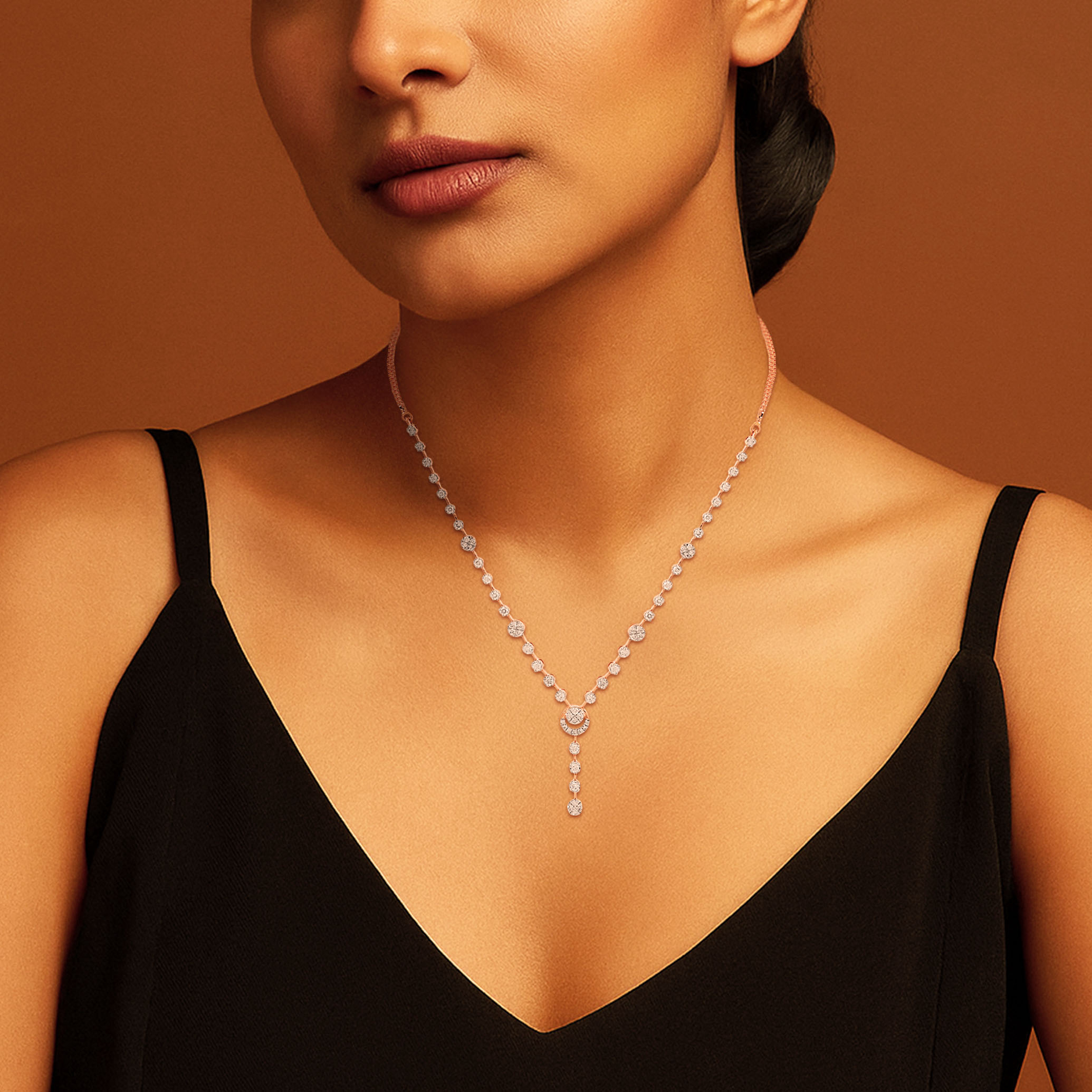Noir Rosé Diamond Necklace - Senco Gold and Diamonds