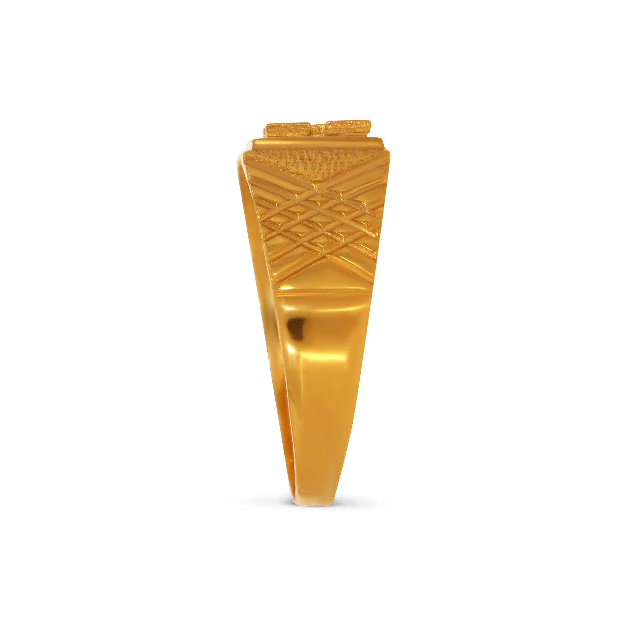 Swastik Legacy Men's Gold Ring - Senco Gold and Diamonds