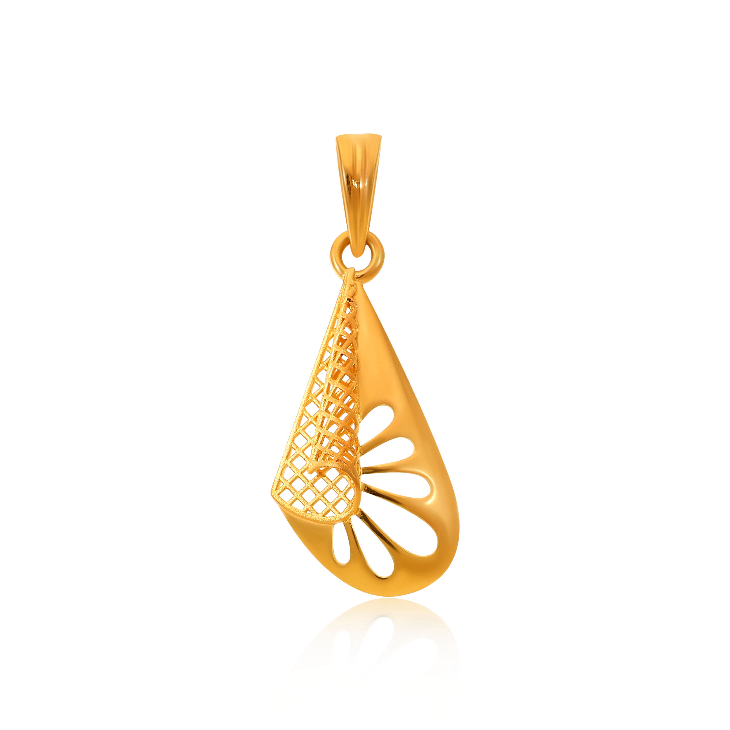 Midas Touch Teardrop Gold Pendant - Senco Gold and Diamonds