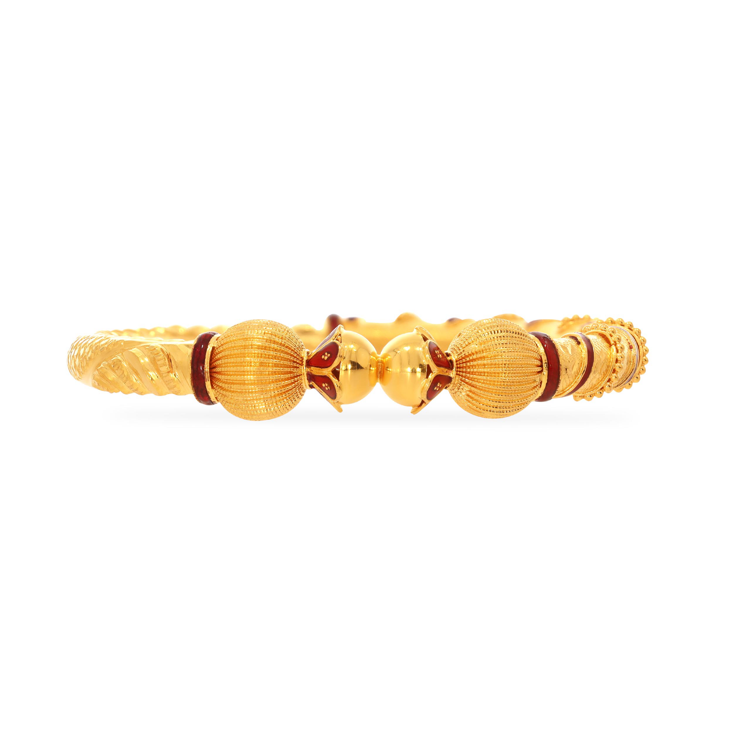 Enchanting Elegance Gold Mukh Bangle - Senco Gold and Diamonds