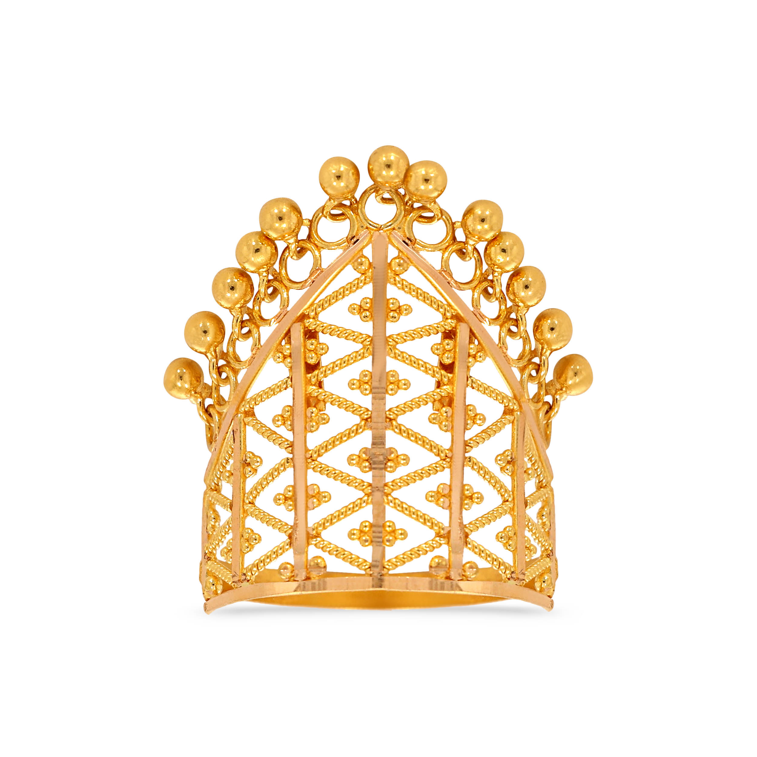 Filigree Lattice Gold Ring - Senco Gold and Diamonds