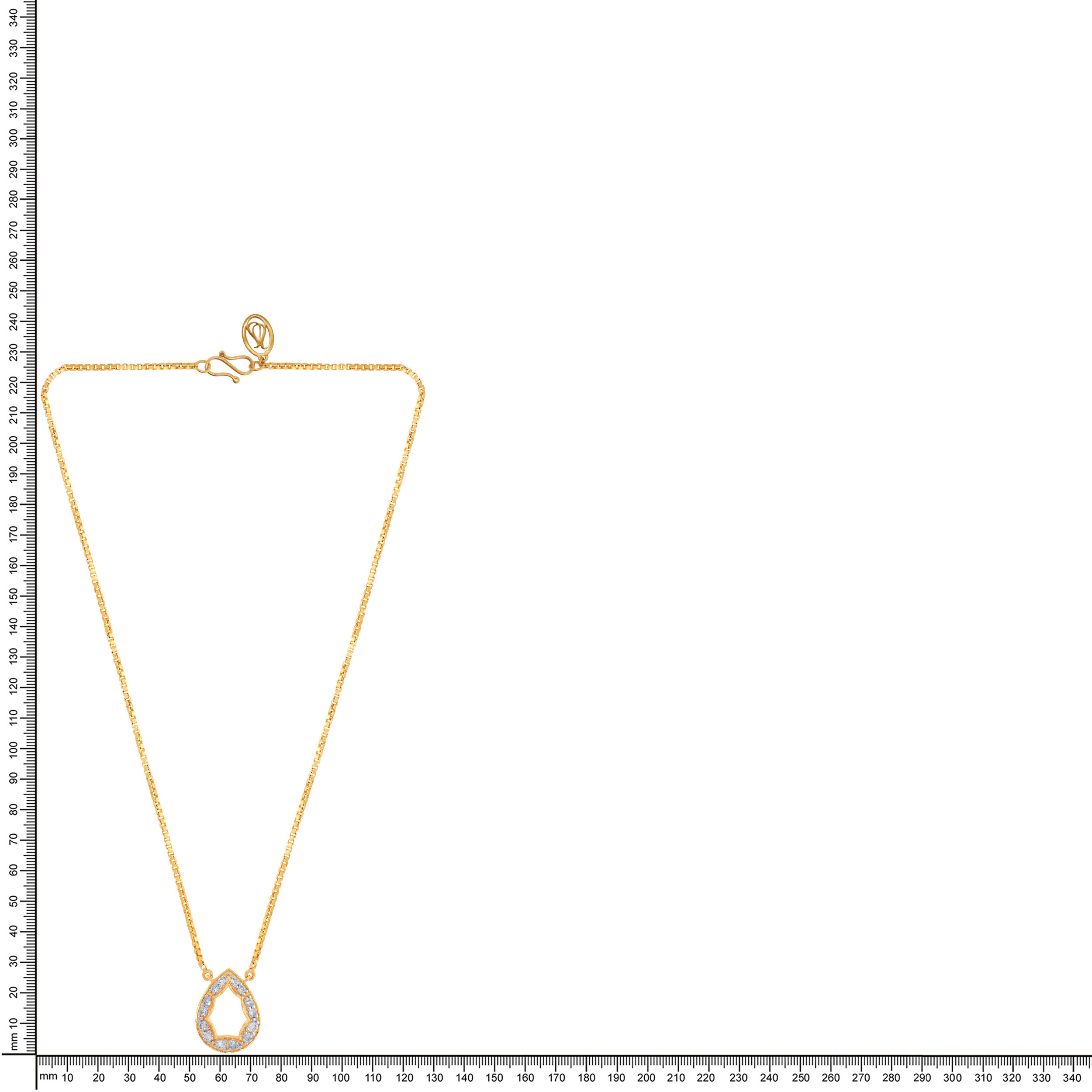 Droplet Deco Diamond Chain Pendant - Senco Gold and Diamonds