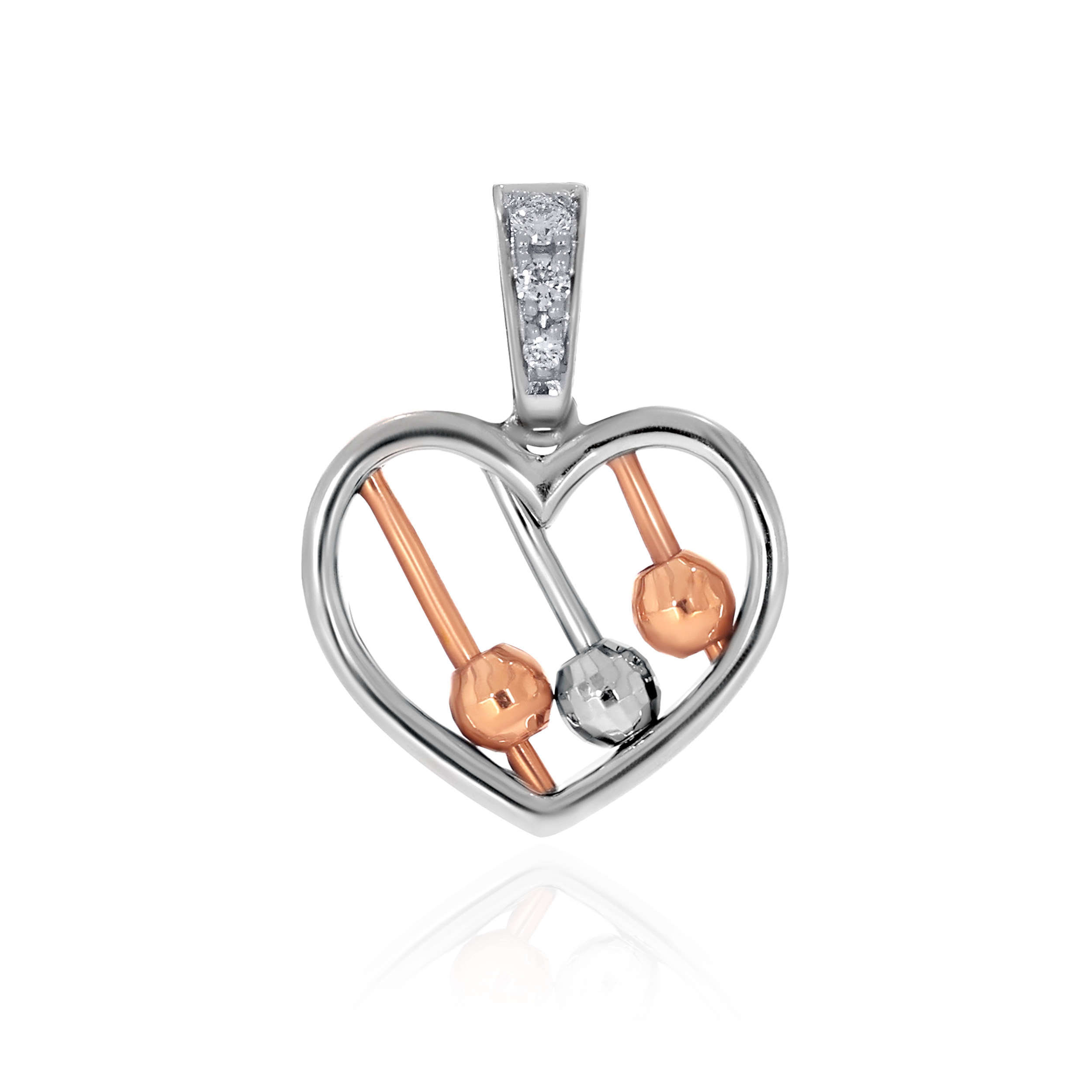 Heart's Whisper Platinum Pendant - Senco Gold and Diamonds