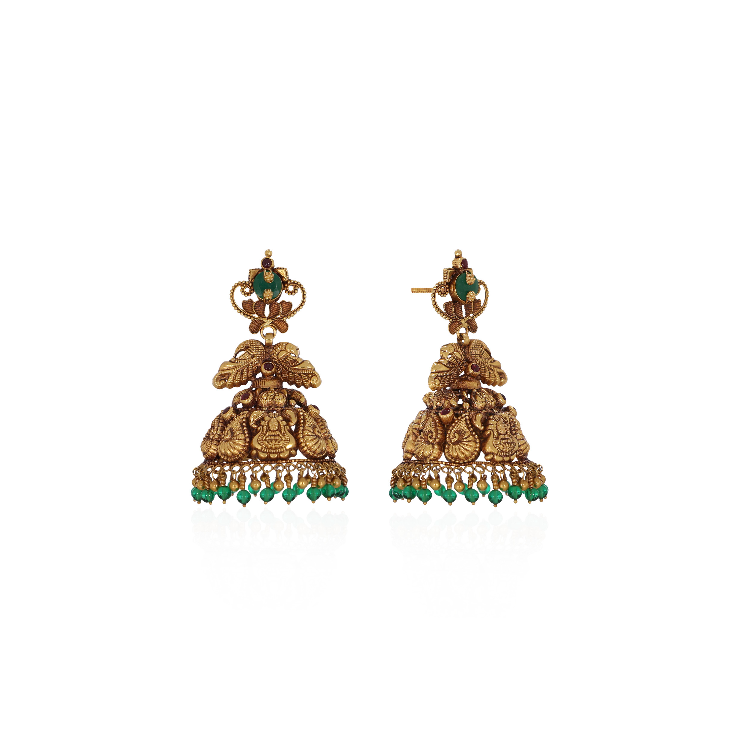 Regal Art Gold Jhumka Earrings - Senco Gold and Diamonds