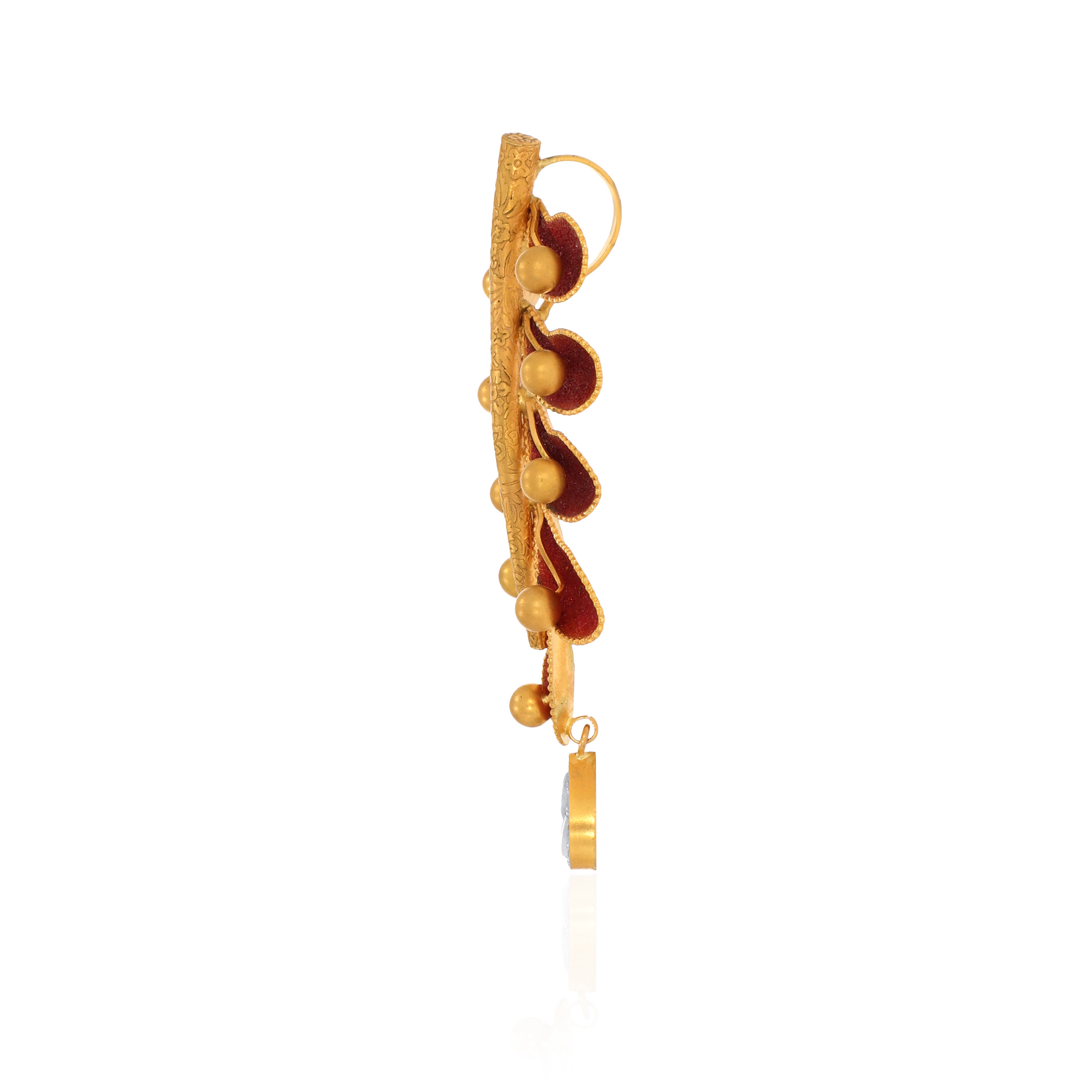 22K Yellow Gold Kundan Pendant-GPN-D000765112 - Senco Gold and Diamonds
