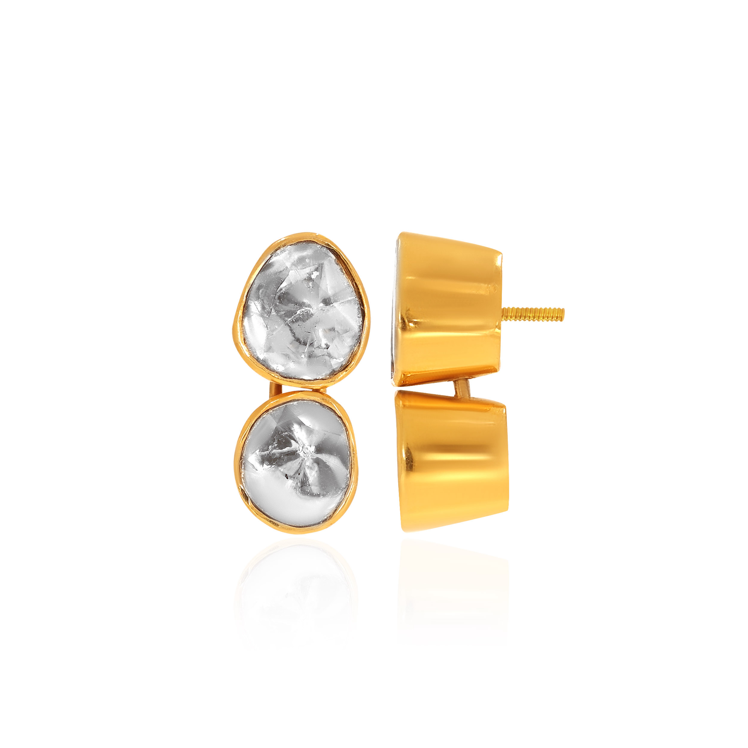 Timeless Polki Drop Earrings - Senco Gold and Diamonds