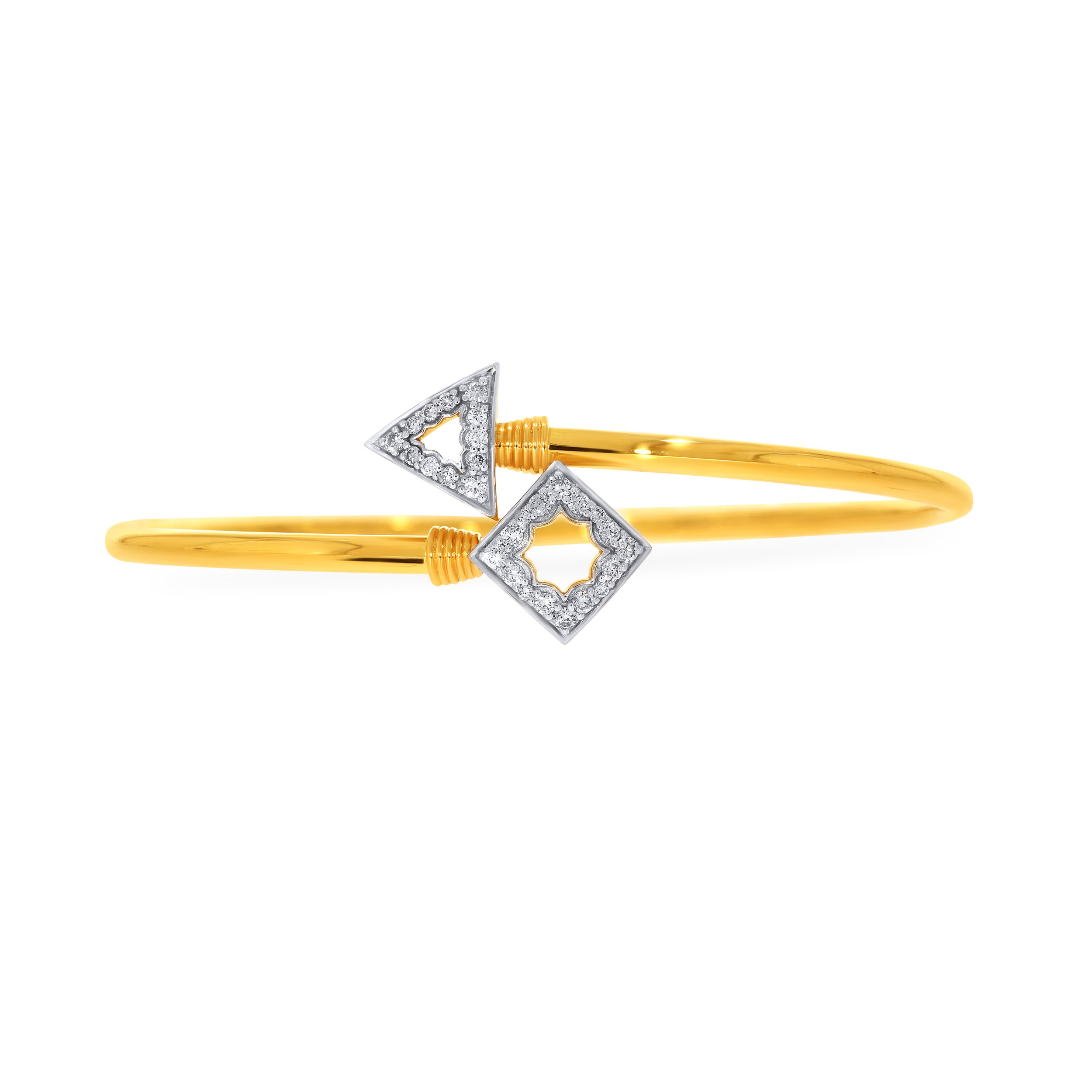Geometric Glam Diamond Noa Bangle - Senco Gold and Diamonds