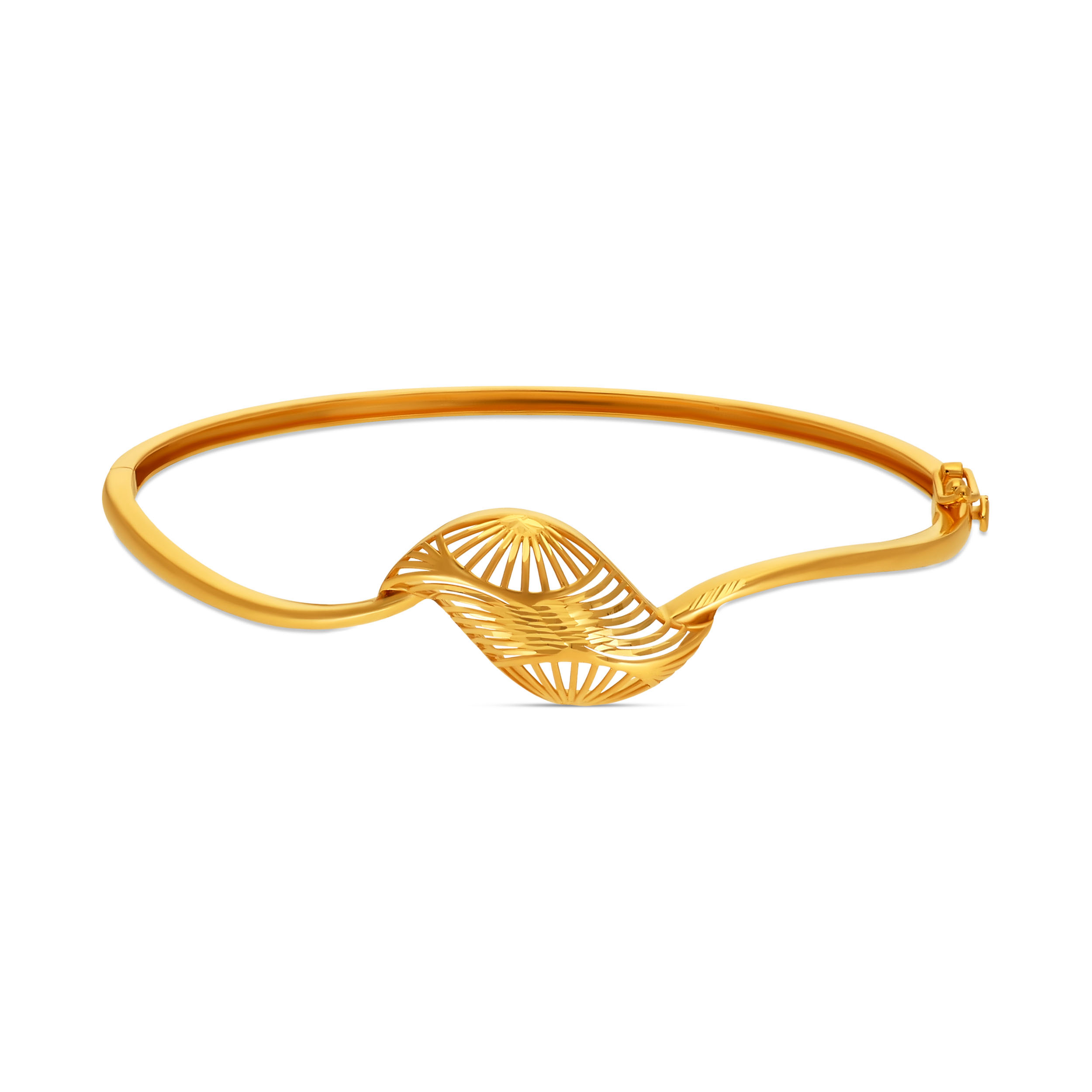 WaveWhirl Gold Chur Bangle - Senco Gold and Diamonds