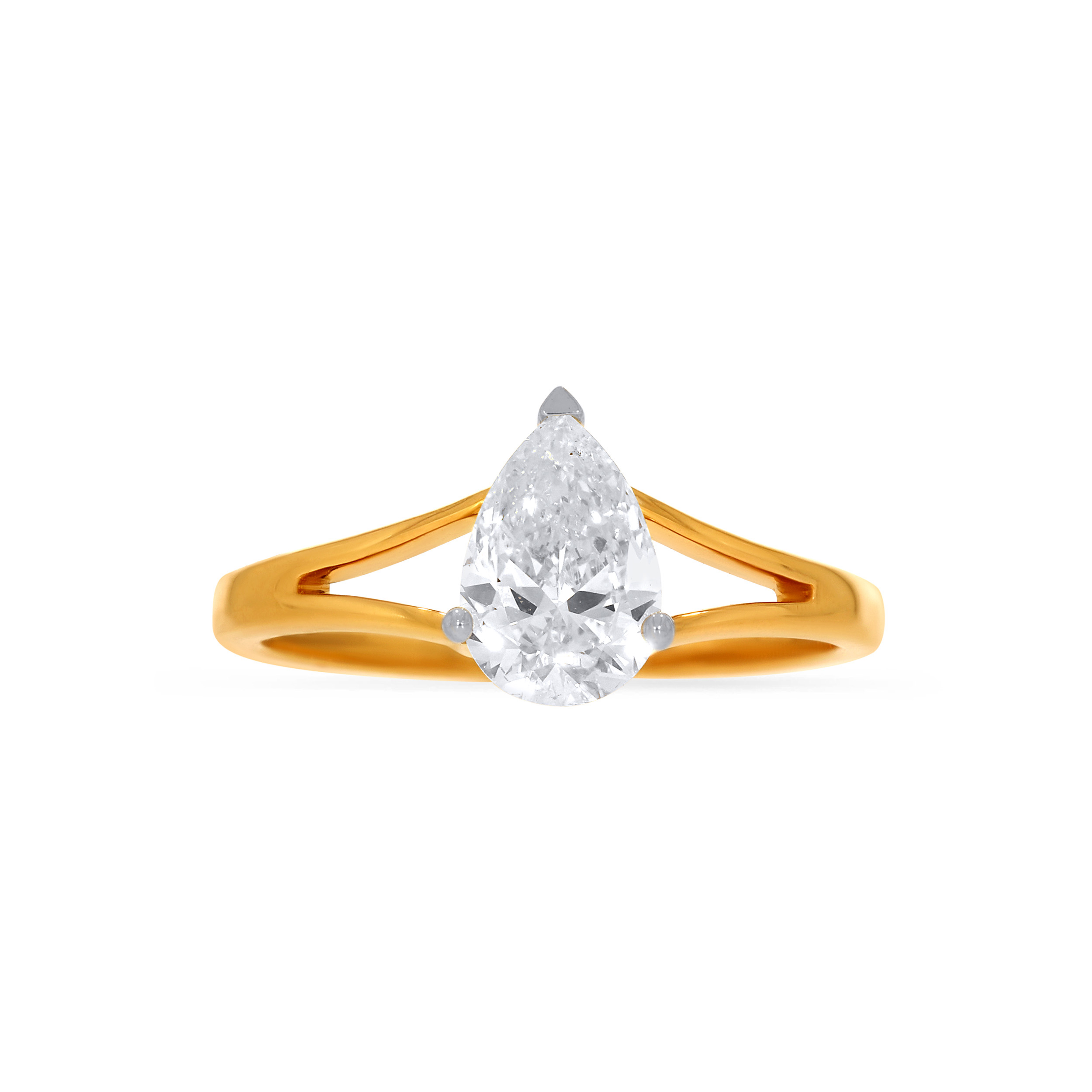 18K Yellow Gold Solitaire Ring-DLR-D000755825 - Senco Gold and Diamonds