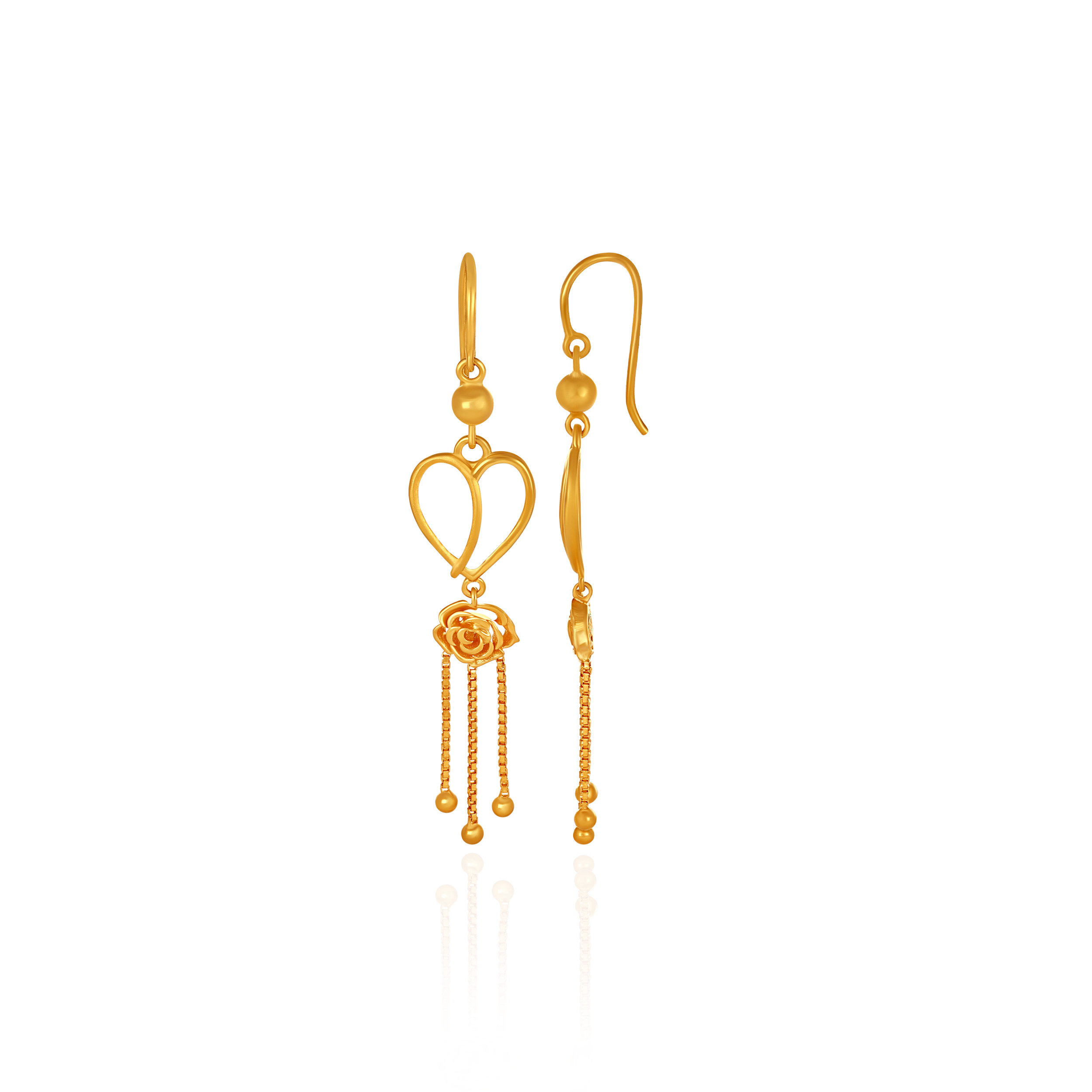 Luminous Layered Gold Earrings - Senco Gold and Diamonds