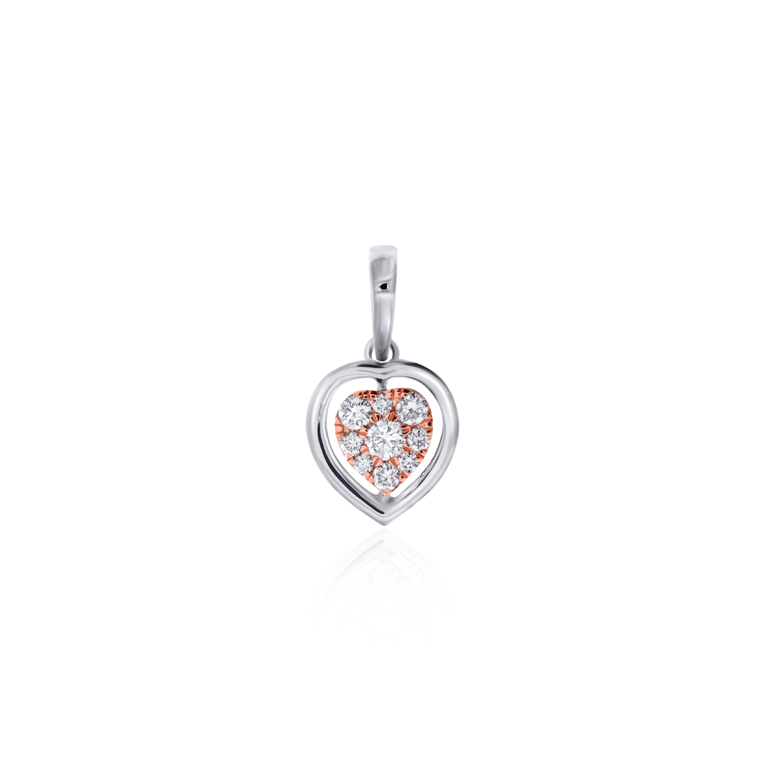 Gleaming Sweetheart Platinum Diamond Pendant - Senco Gold and Diamonds