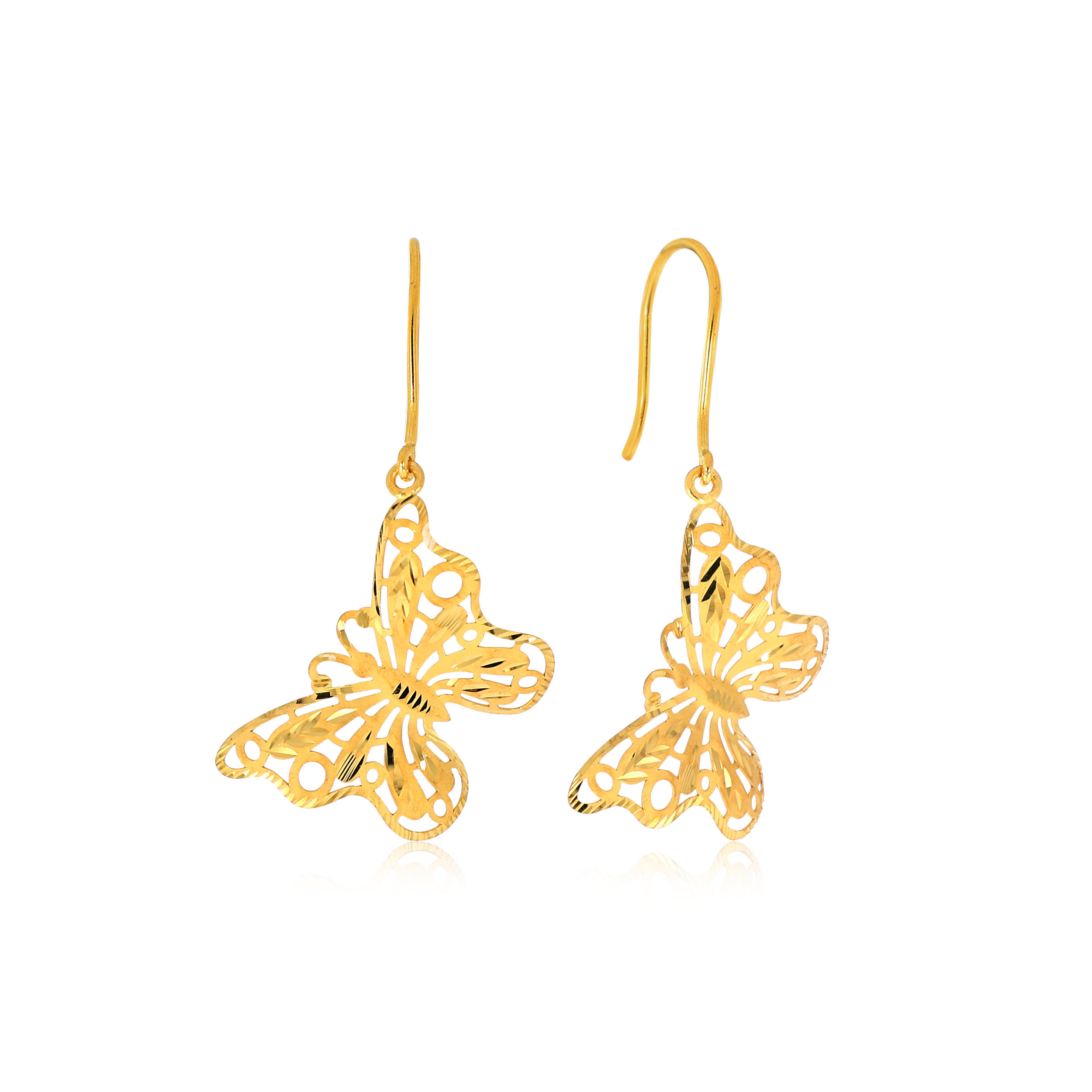 Story of Liberation Gold Hook Earrings - Senco Gold and Diamonds