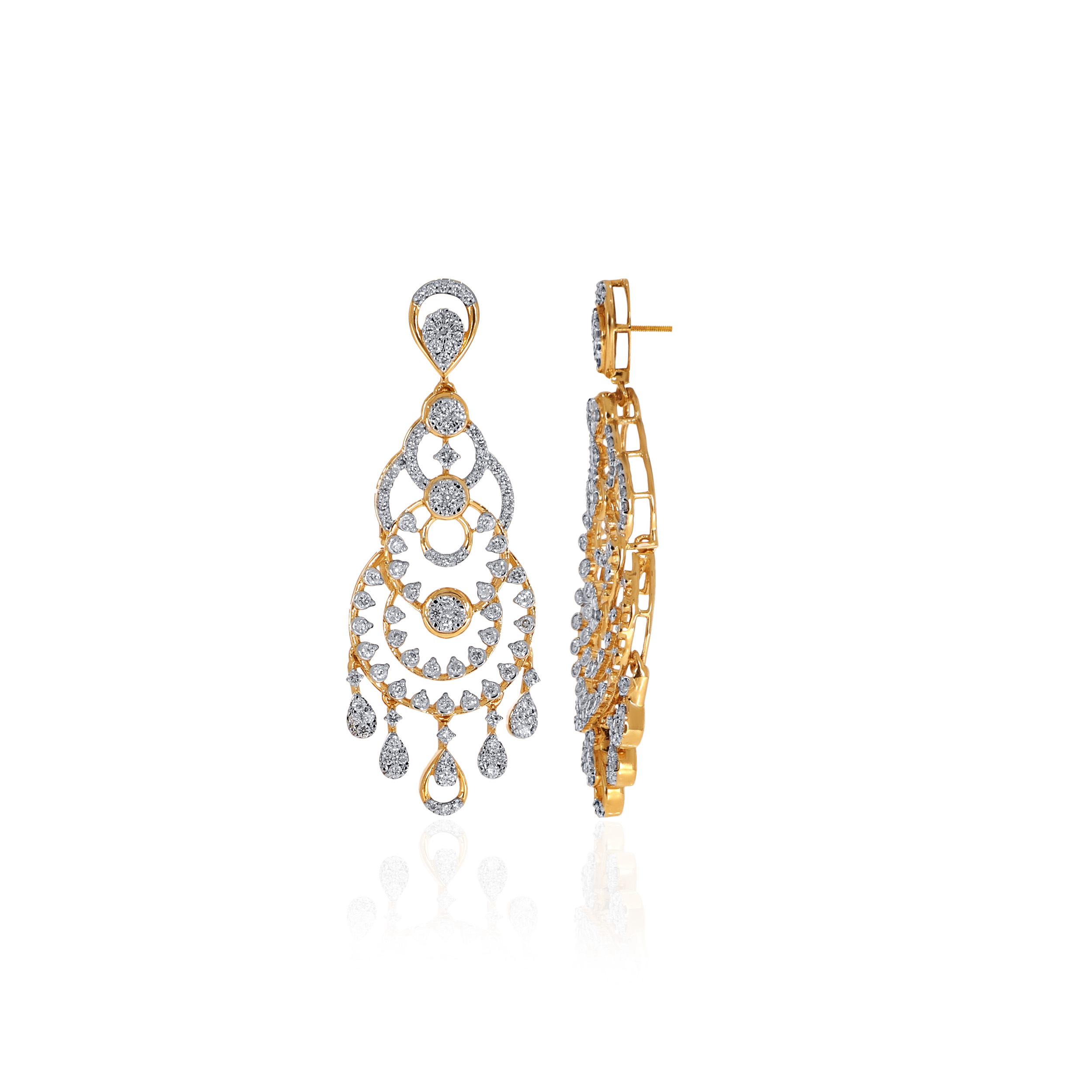 14K Yellow Gold Diamond Earrings-DTGN-D000778971 - Senco Gold and Diamonds