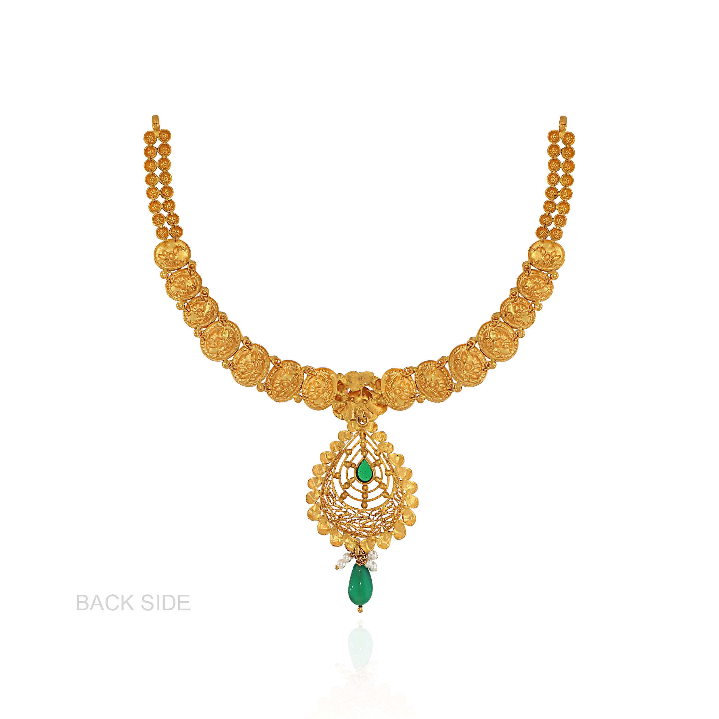 Heritage Glow Kundan Gold Necklace - Senco Gold and Diamonds
