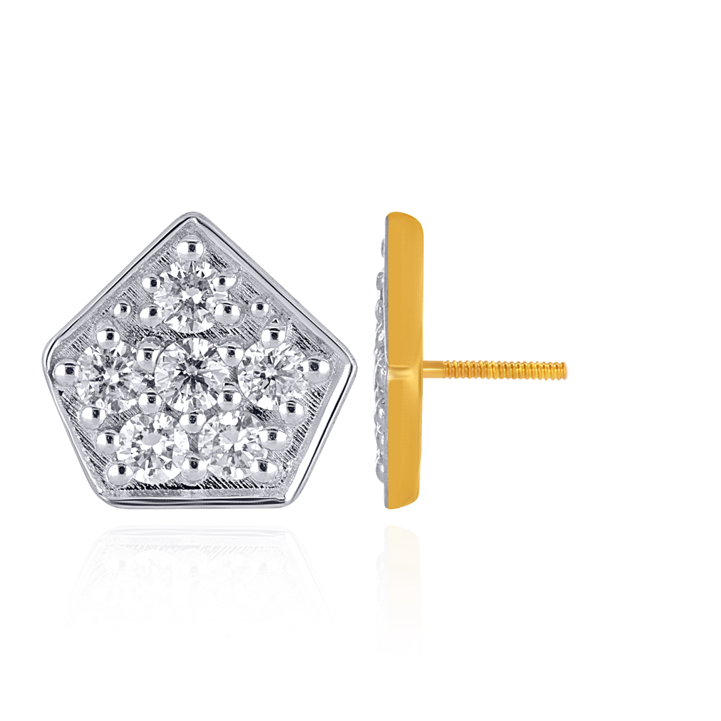 Eterna Polygon Diamond Studs - Senco Gold and Diamonds