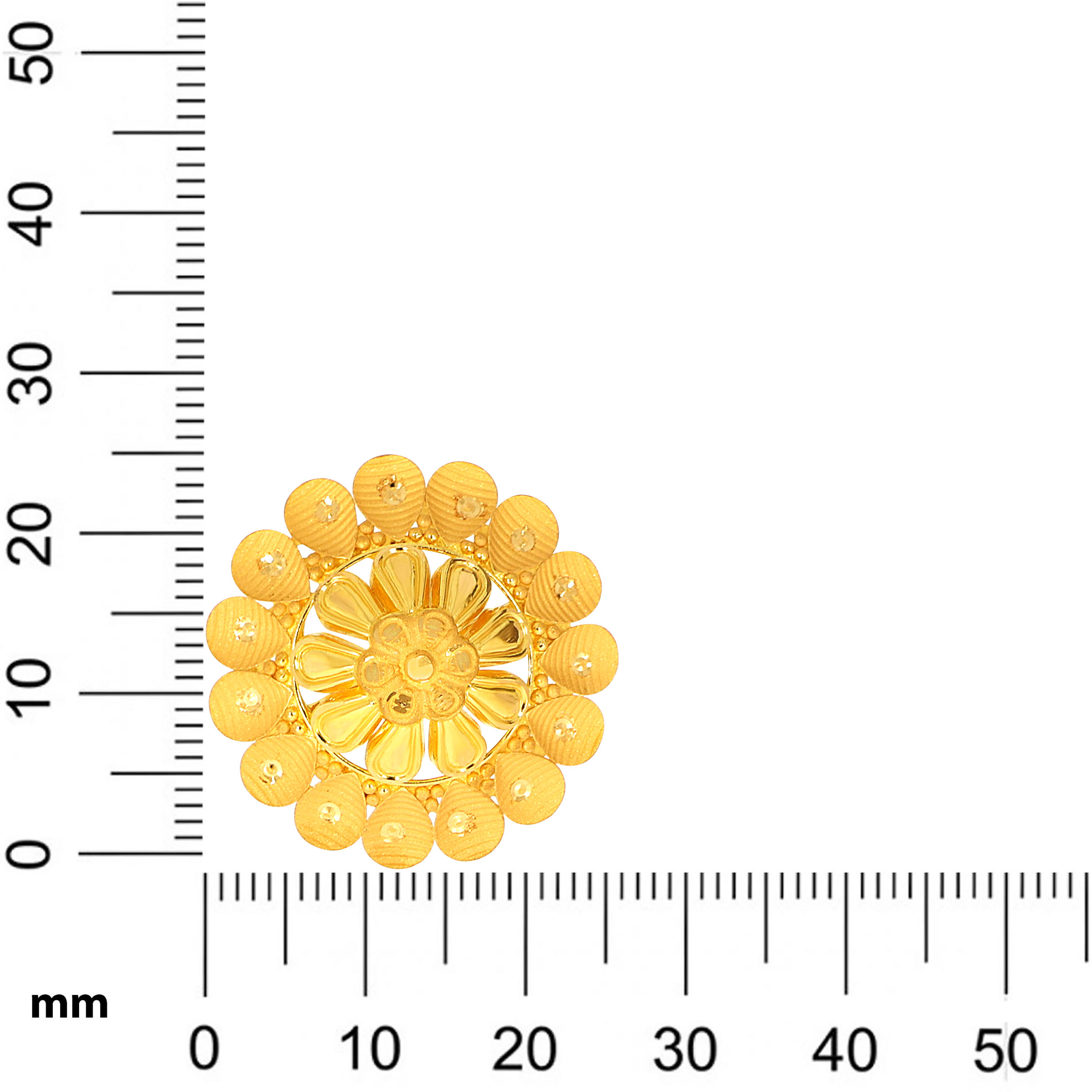 Myriad of Petals Gold Studs - Senco Gold and Diamonds