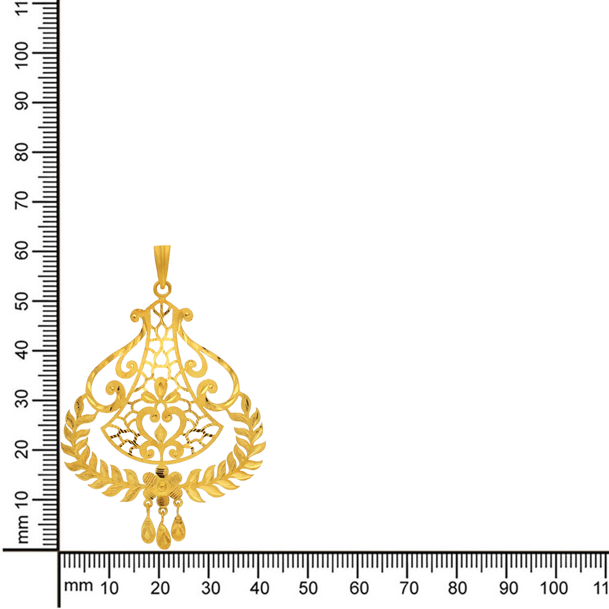 Leafy Embrace Gold Pendant - Senco Gold and Diamonds