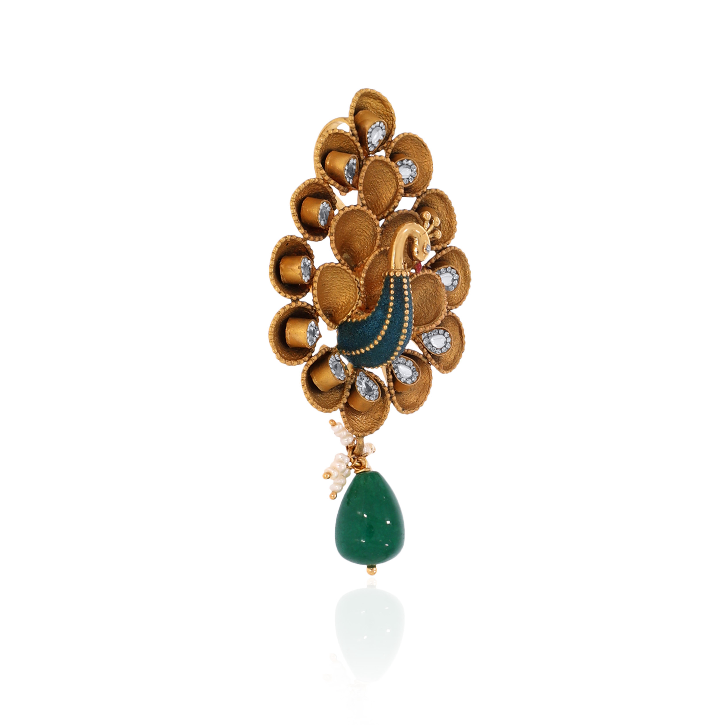 22K Yellow Gold Kundan Pendant-GPN-D000765115 - Senco Gold and Diamonds