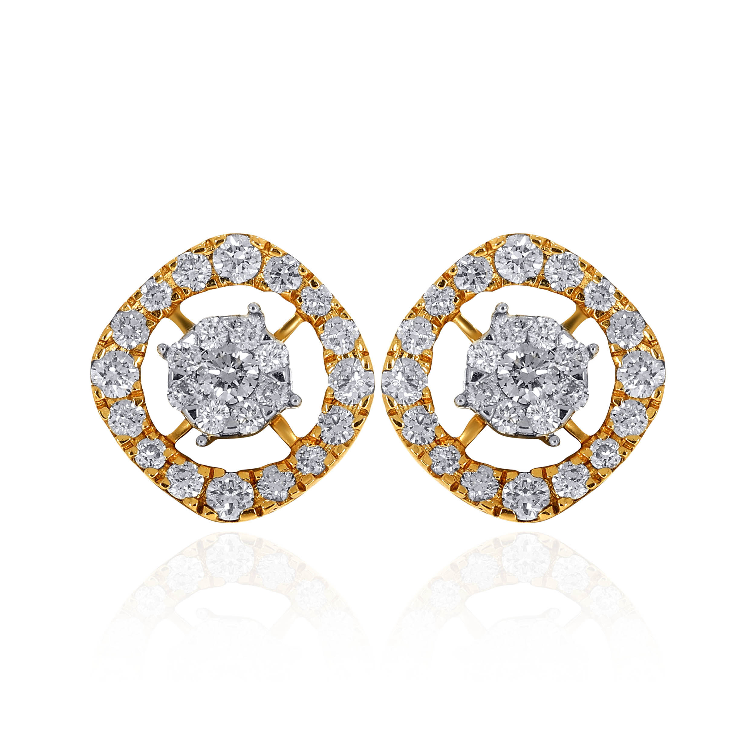 14K Yellow Gold Diamond Studs Earrings-DT-D000638716 - Senco Gold and Diamonds