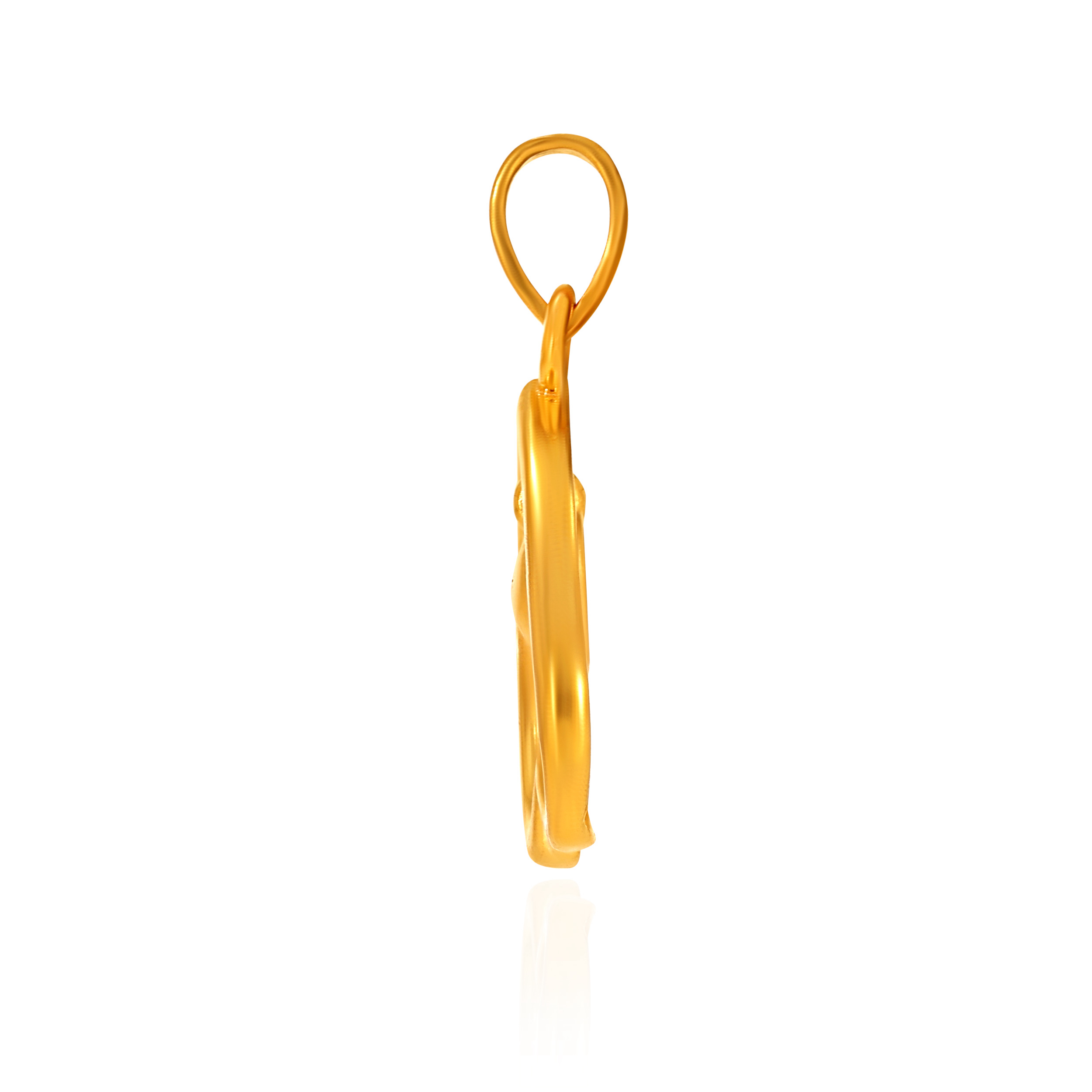 Inverted Heart Gold Pendant - Senco Gold and Diamonds