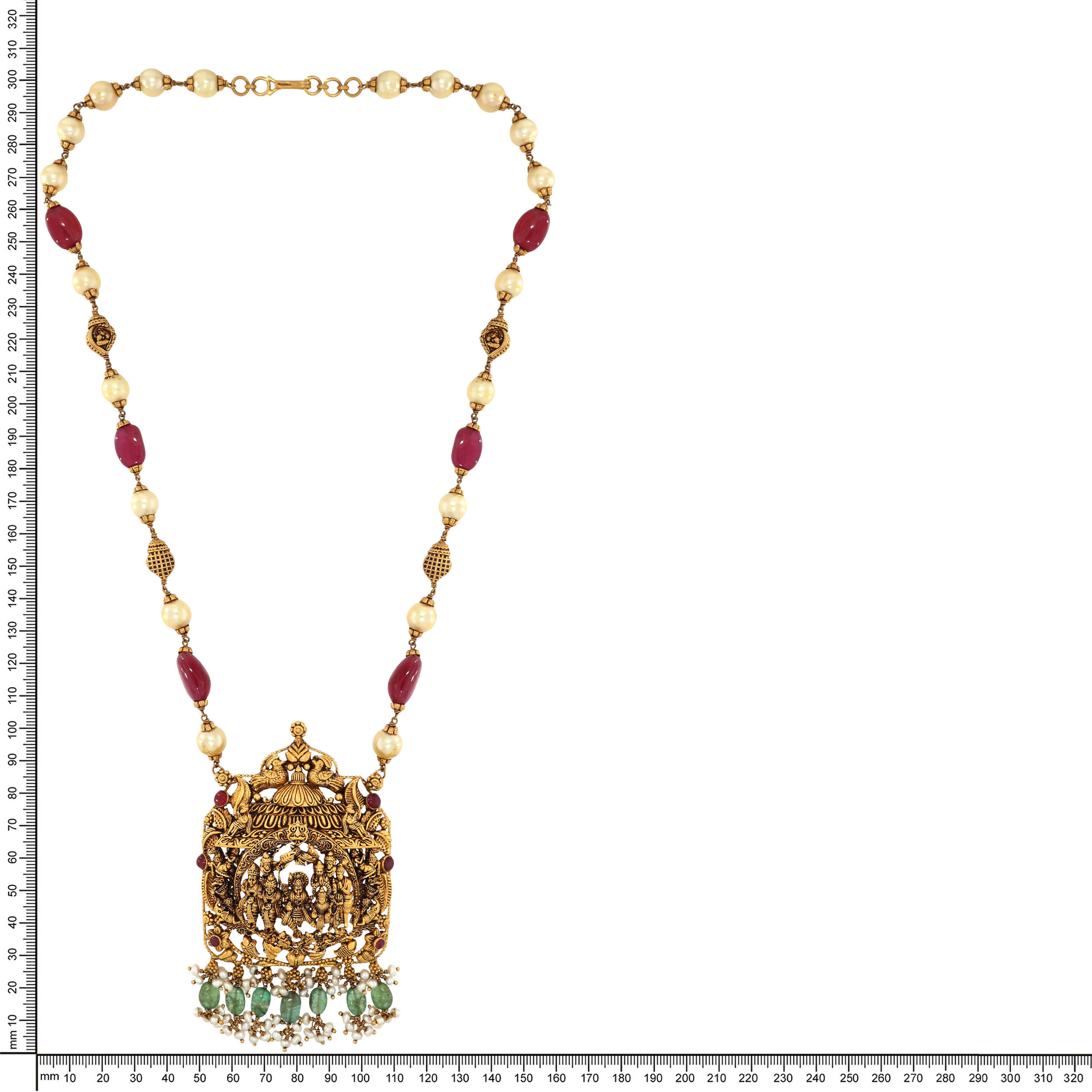 Artsy Temple Antique Gold Necklace - Senco Gold and Diamonds