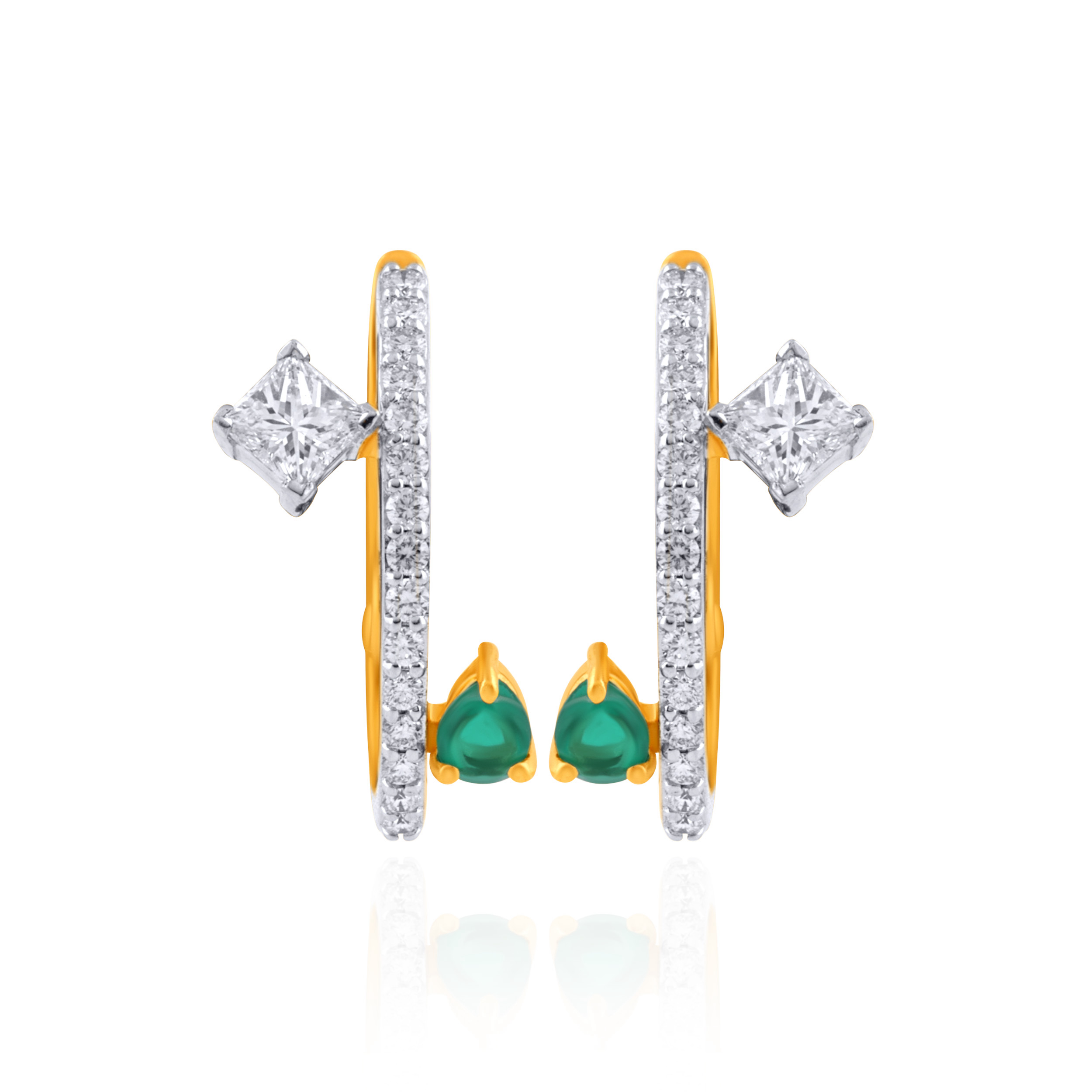 Vivid Gleam Diamond Hoop Earrings - Senco Gold and Diamonds