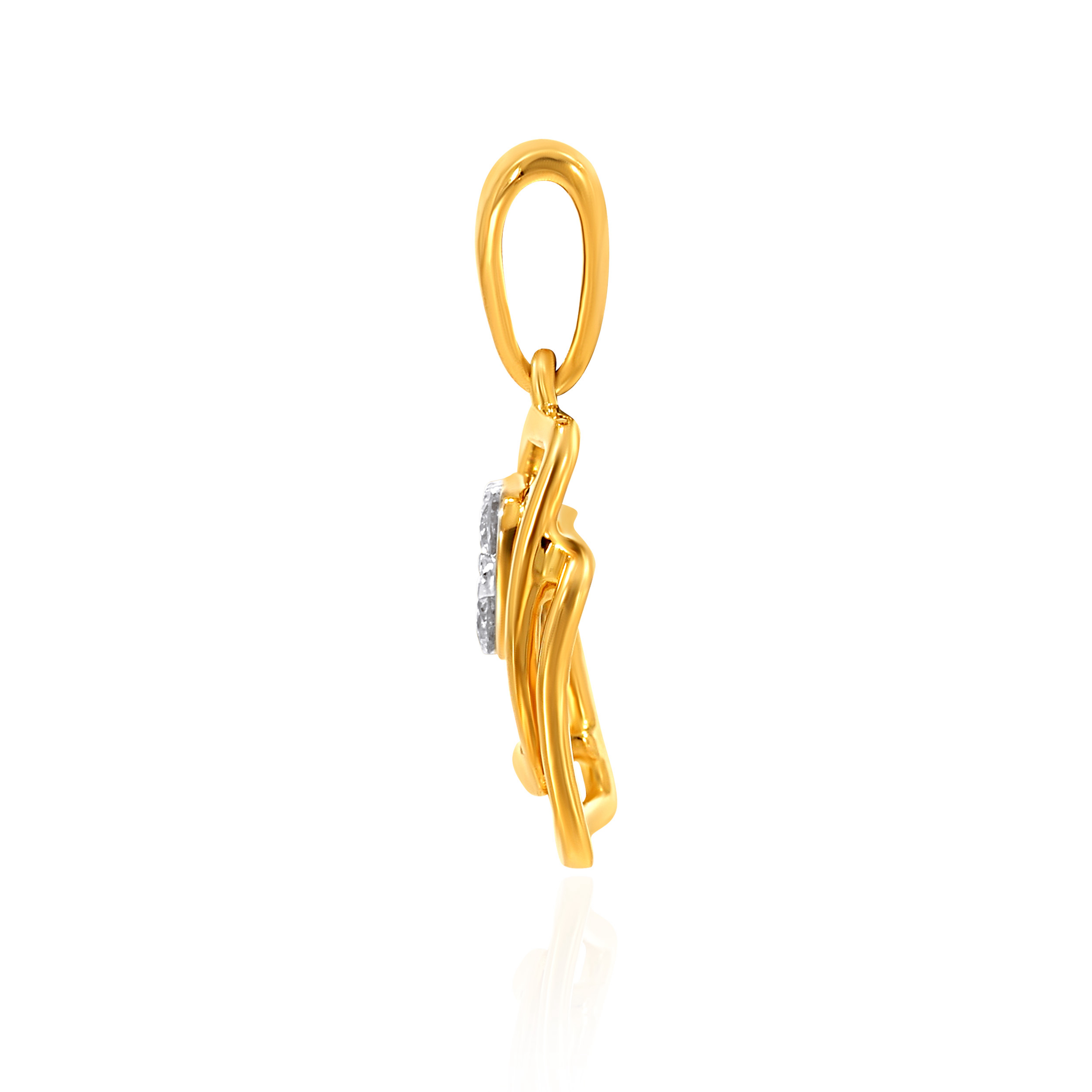 Sqaura Spark Diamond Pendant - Senco Gold and Diamonds