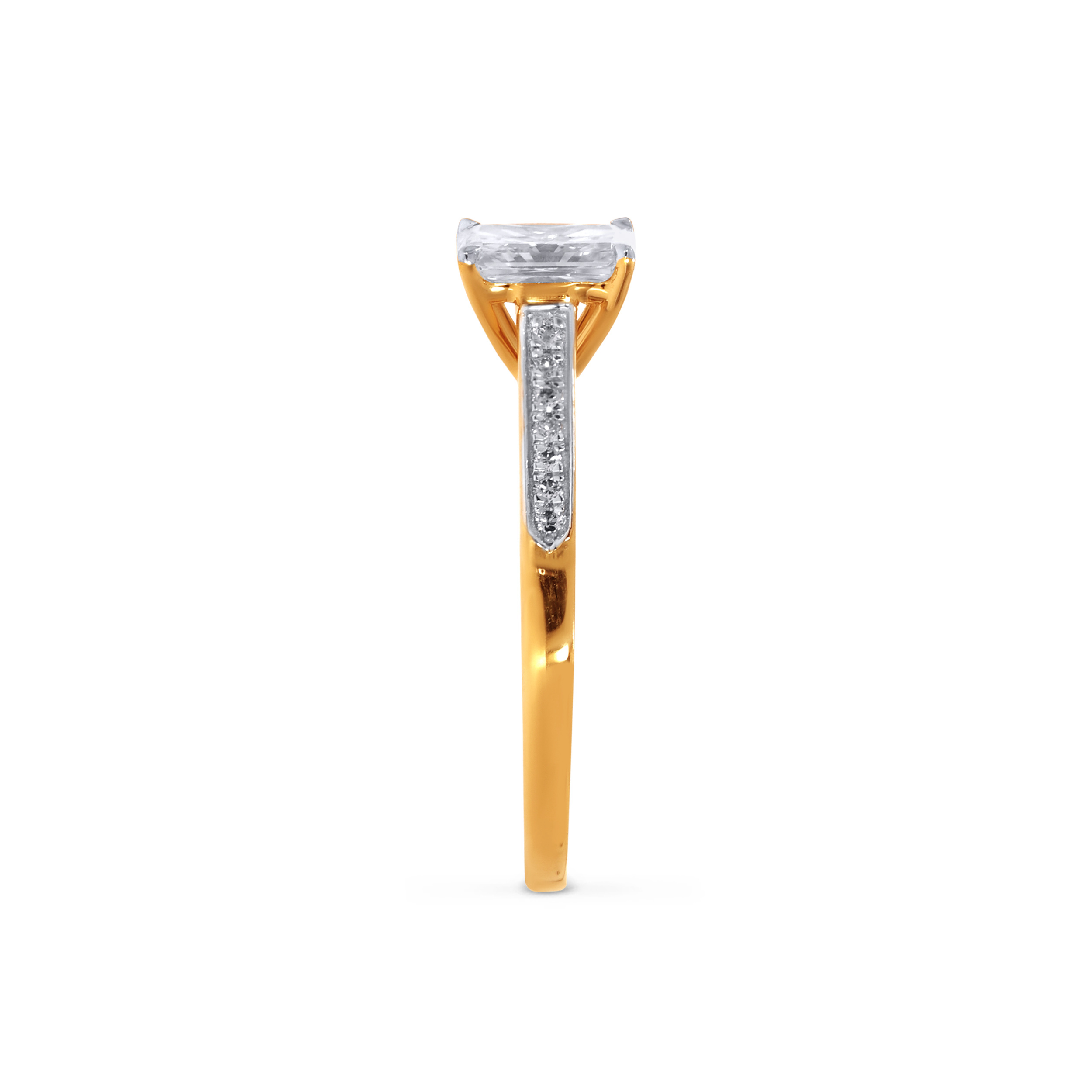 18K Yellow Gold Solitaire Ring-DLR-D000770010 - Senco Gold and Diamonds
