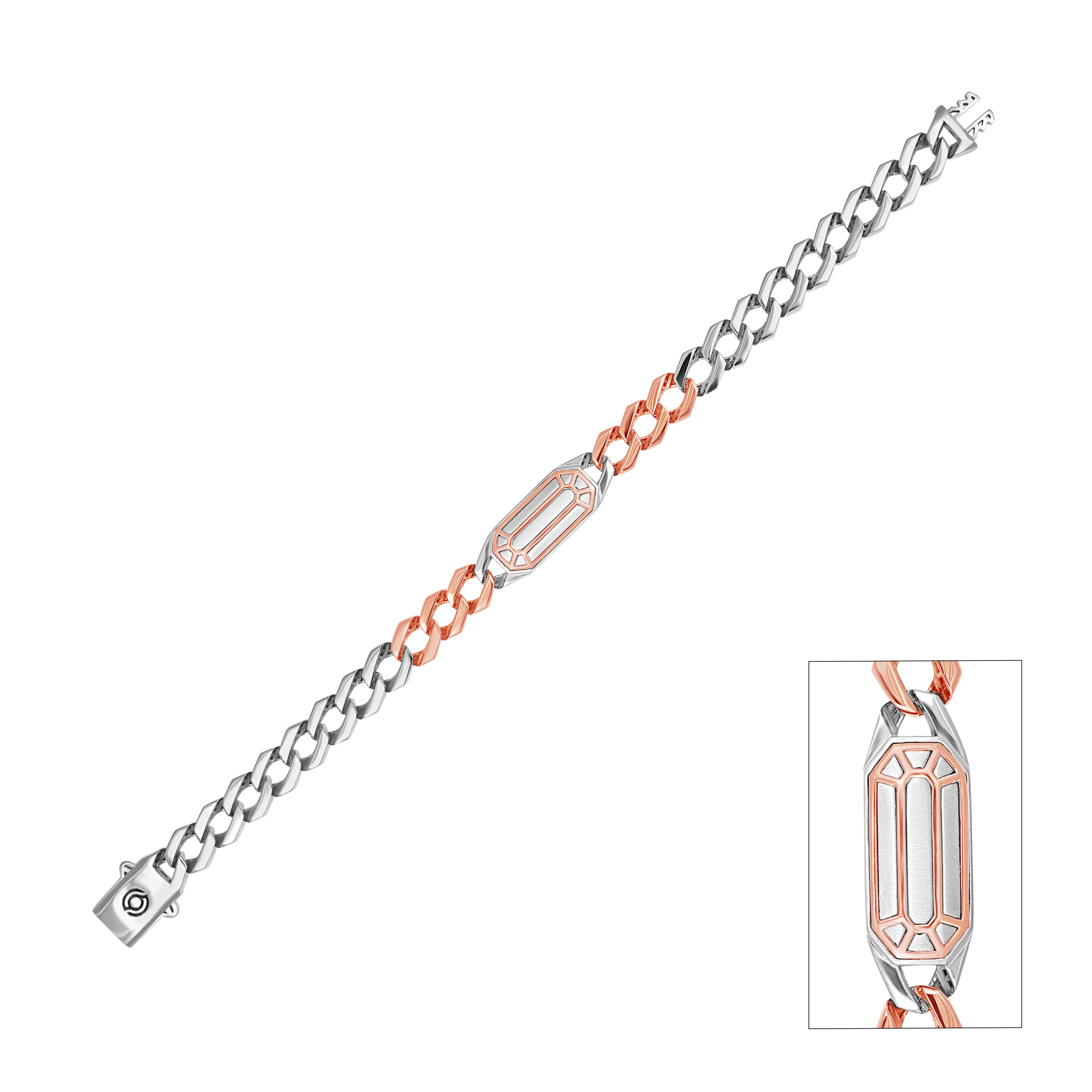 Artistic Plaque Platinum Men's Wristlet - Senco Gold and Diamonds