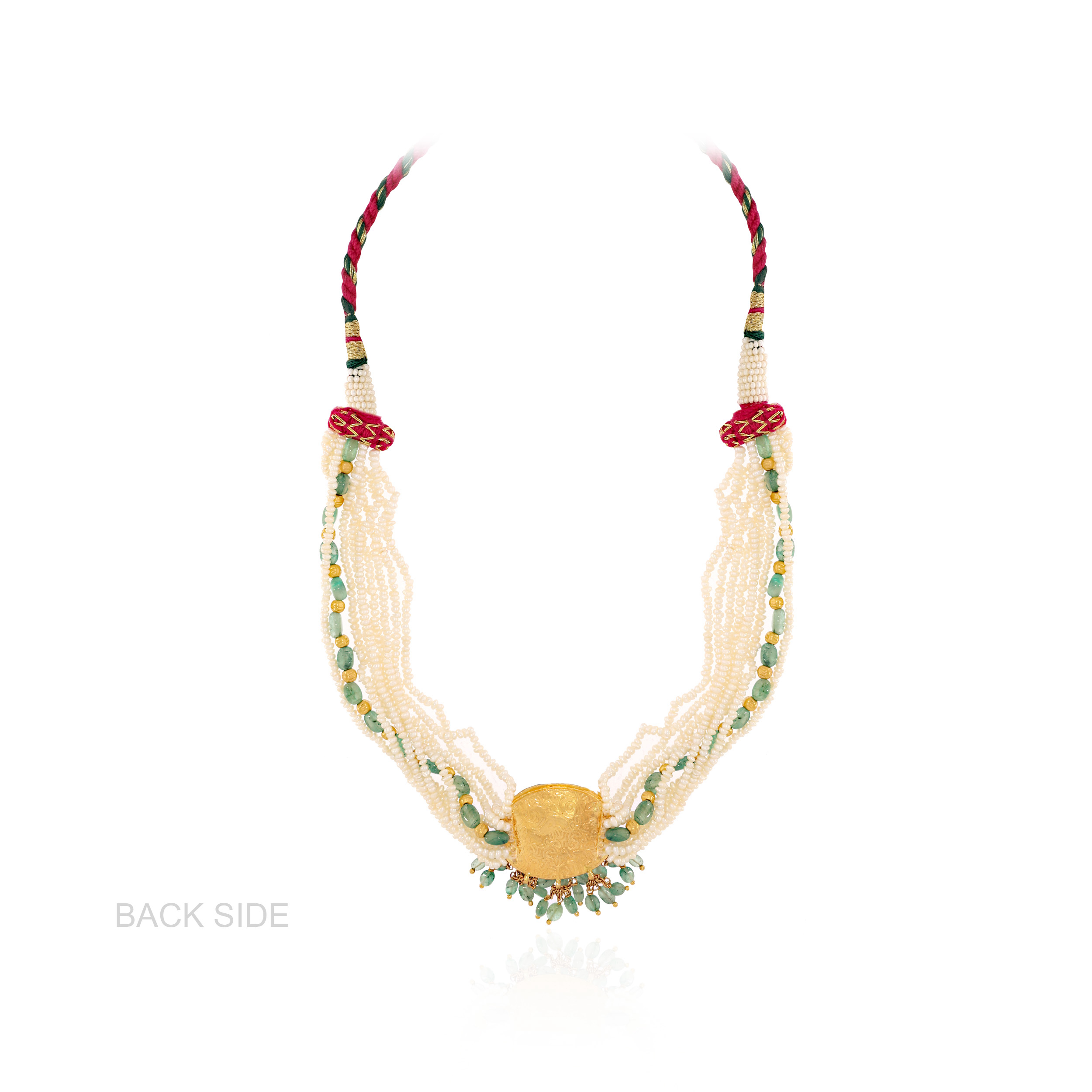 22K Yellow Gold Kundan Necklace-GN-D000788448 - Senco Gold and Diamonds