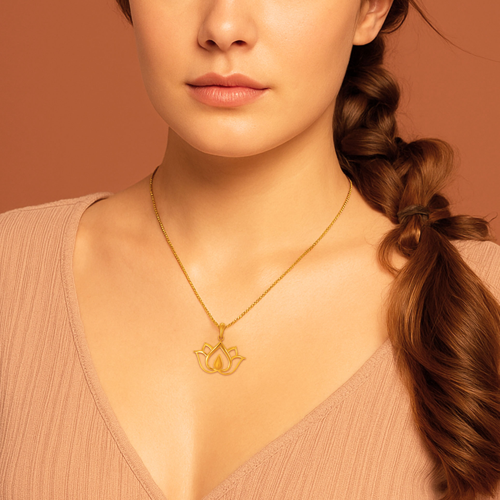 Auric Poise Gold Pendant - Senco Gold and Diamonds