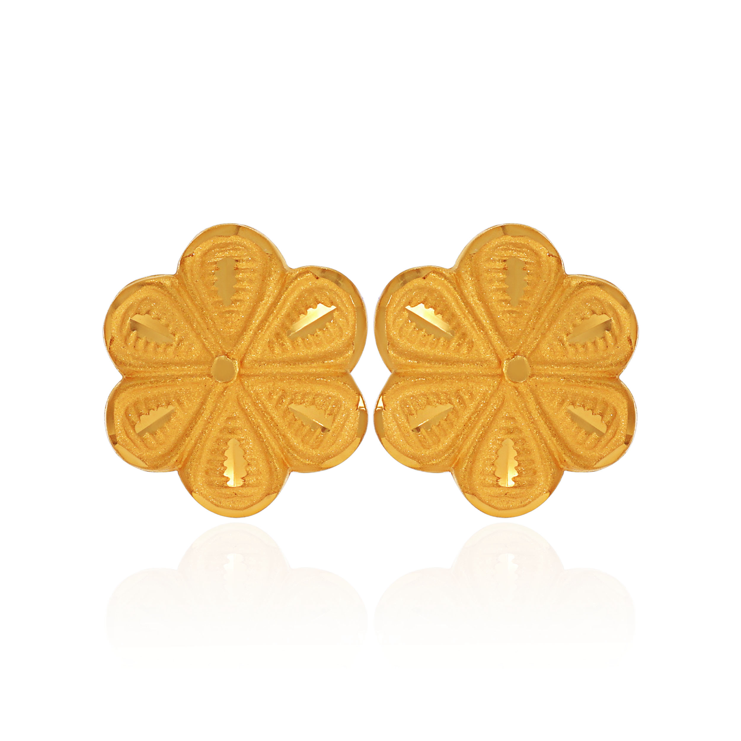 22K Yellow Gold Gold Studs Earrings-GP-D000712550 - Senco Gold and Diamonds