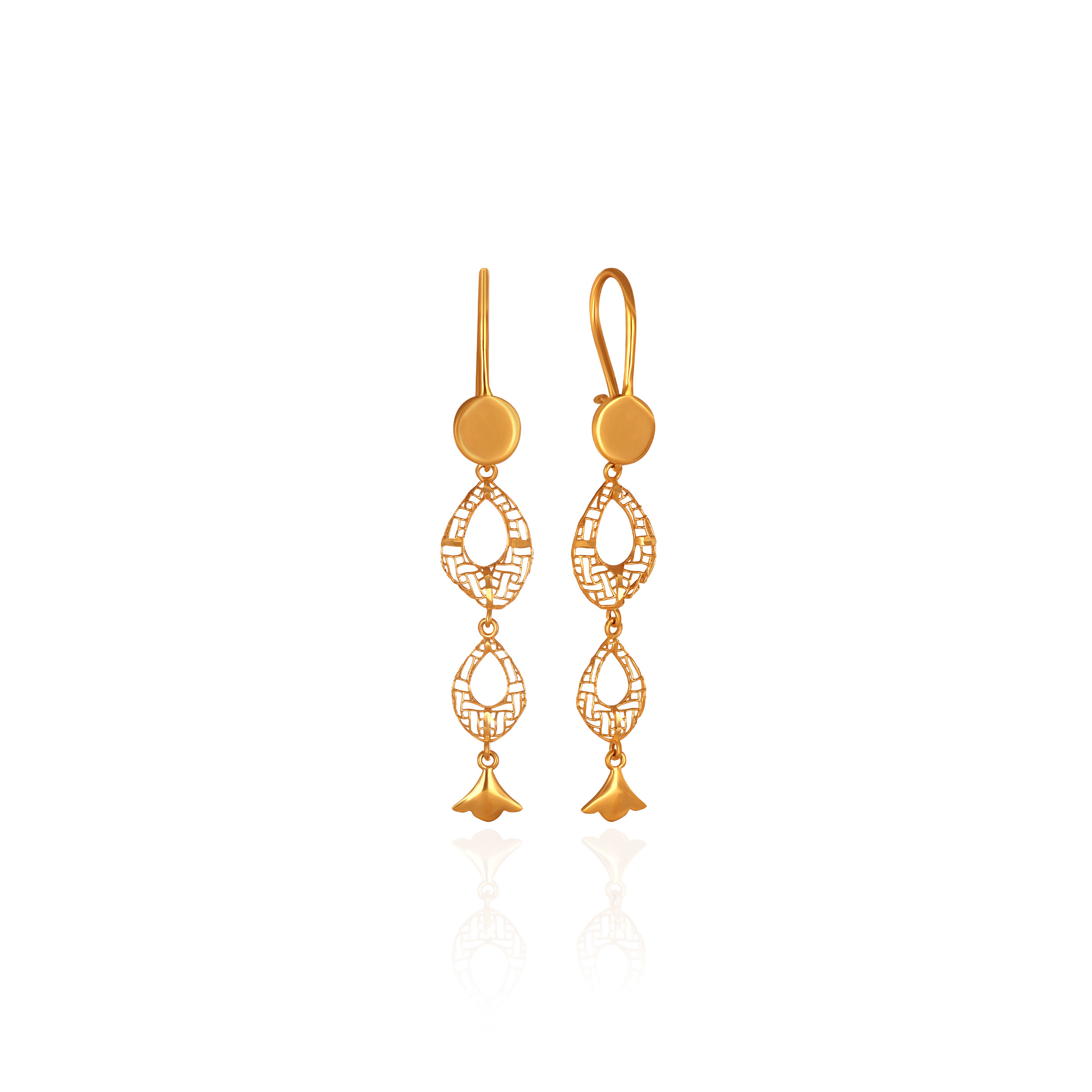 Dreamy Droplets Gold Hoop Earrings - Senco Gold and Diamonds