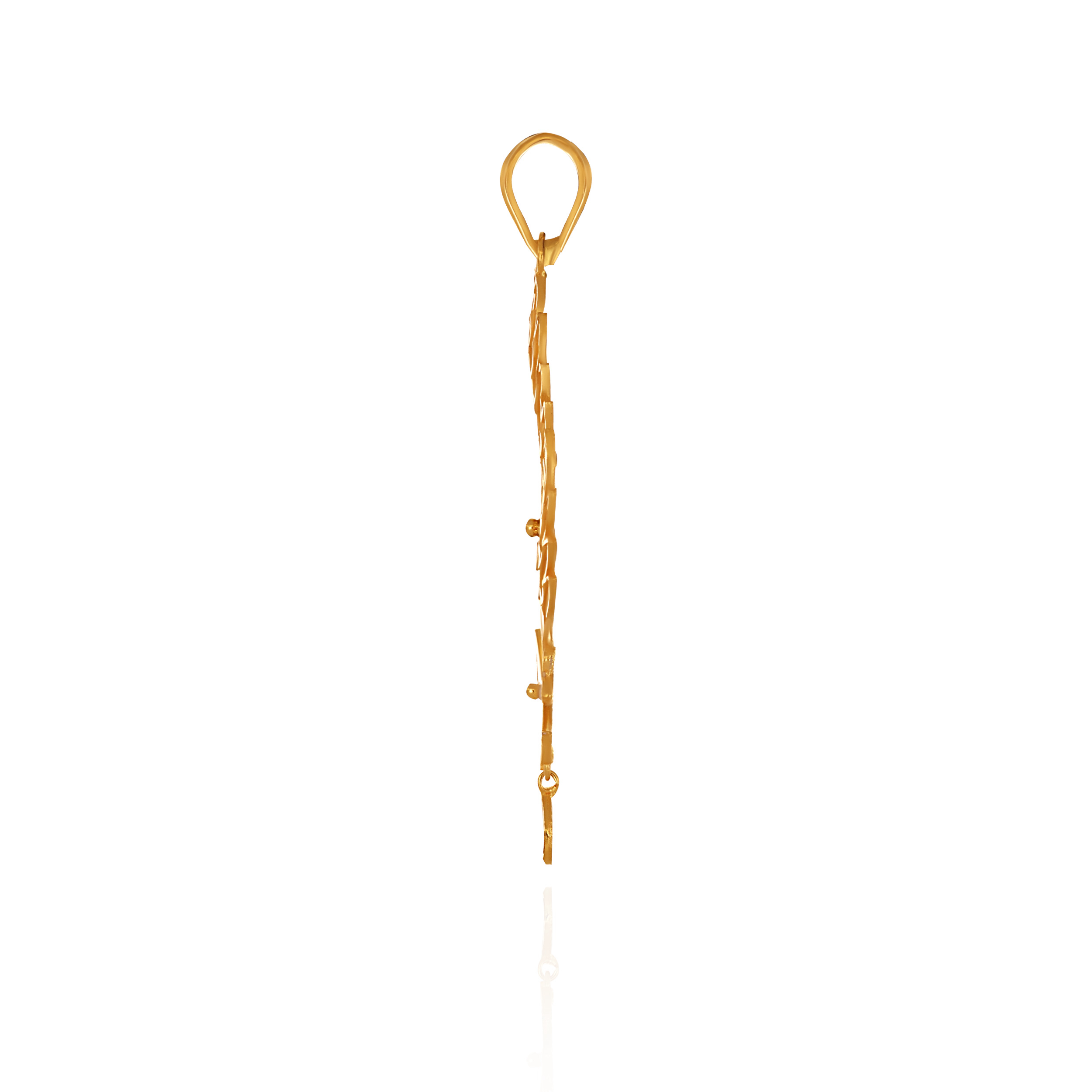 Divine Kash Phool Gold Pendant - Senco Gold and Diamonds