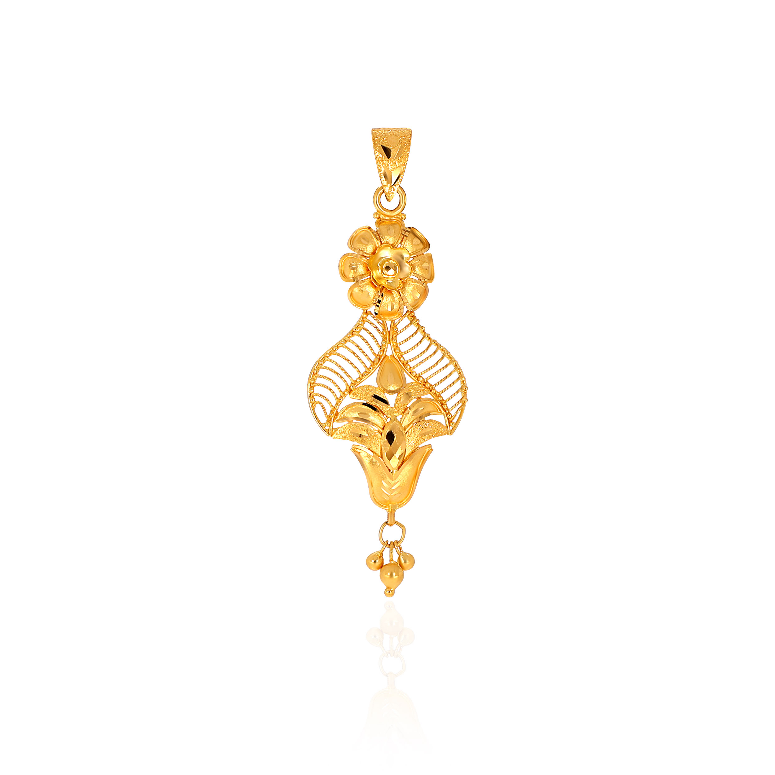 Blooming Tulip Gold Pendant - Senco Gold and Diamonds