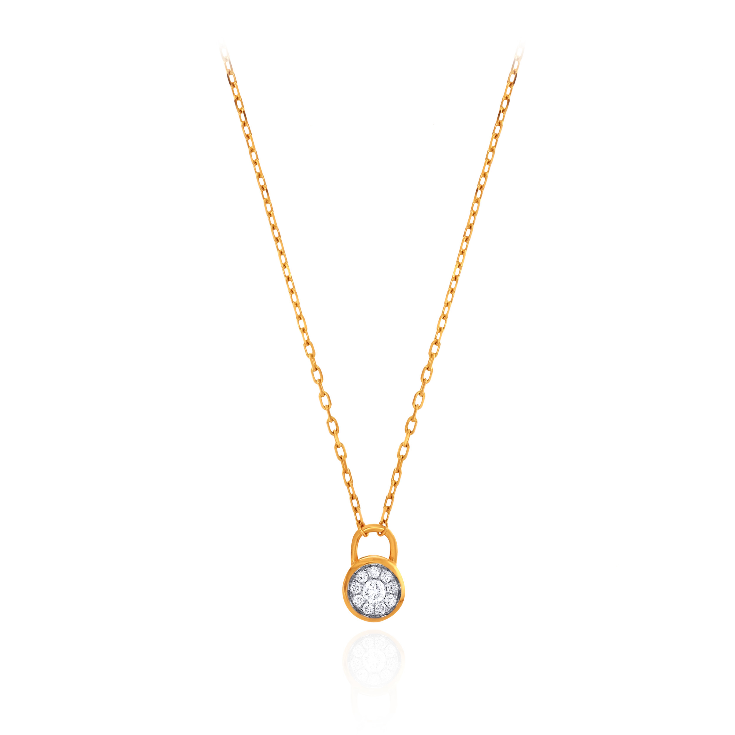 Halo Glow Diamond Chain Pendant - Senco Gold and Diamonds