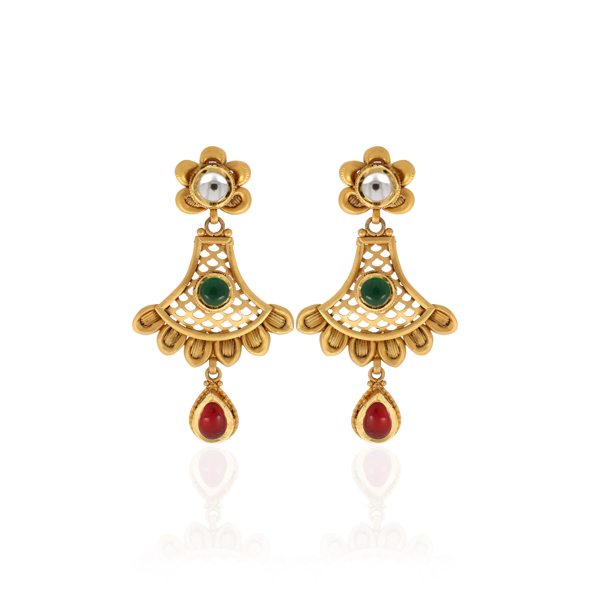 22K Yellow Gold Earrings-GPGN-D000595912 - Senco Gold and Diamonds