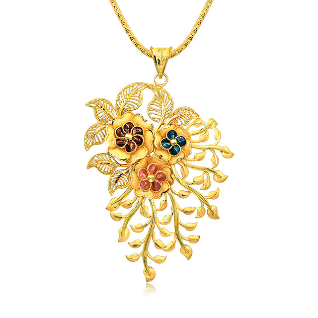Floral Bouquet Gold Pendant - Senco Gold and Diamonds