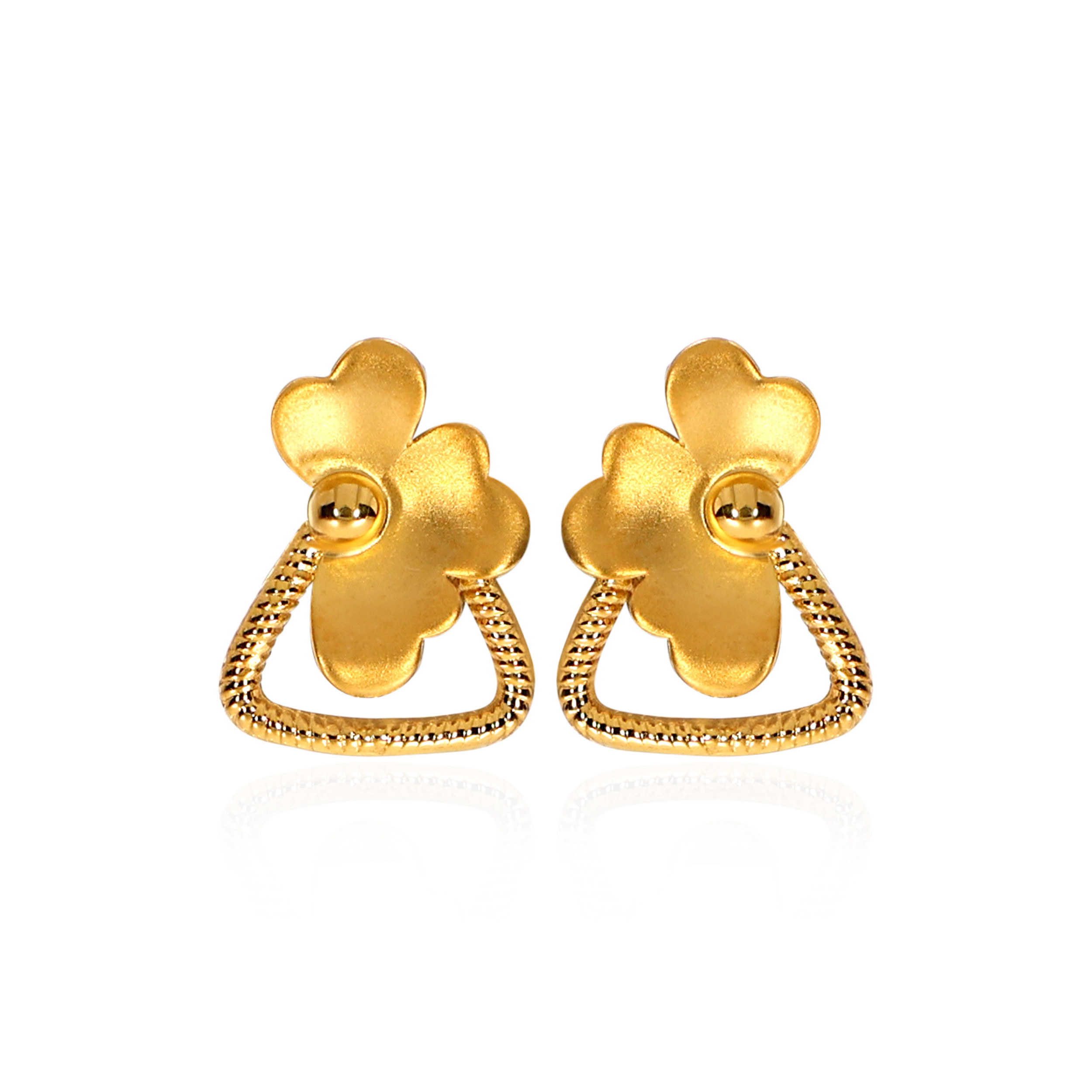 Daisy Sheen Gold Studs - Senco Gold and Diamonds