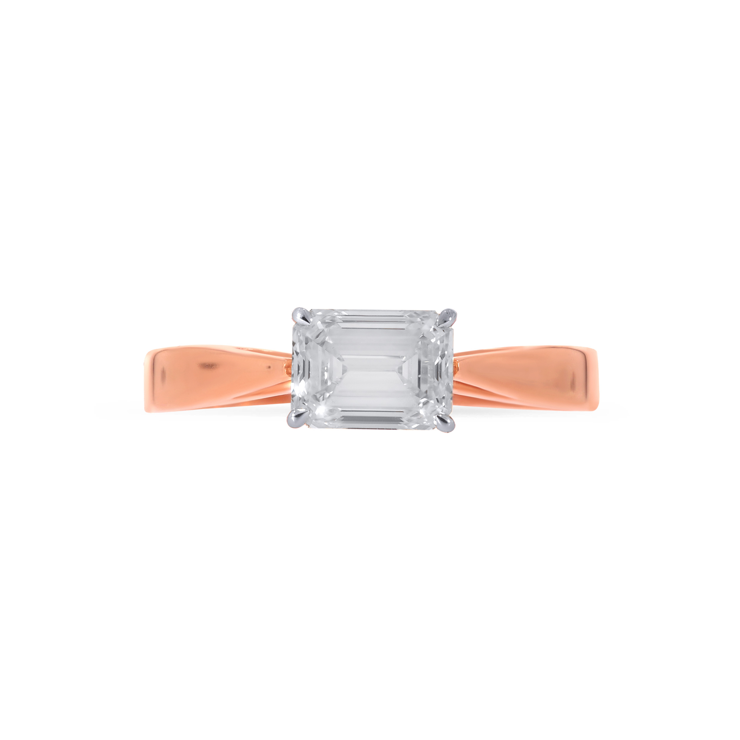 18K Rose Gold Solitaire Ring-DLR-D000756408 - Senco Gold and Diamonds