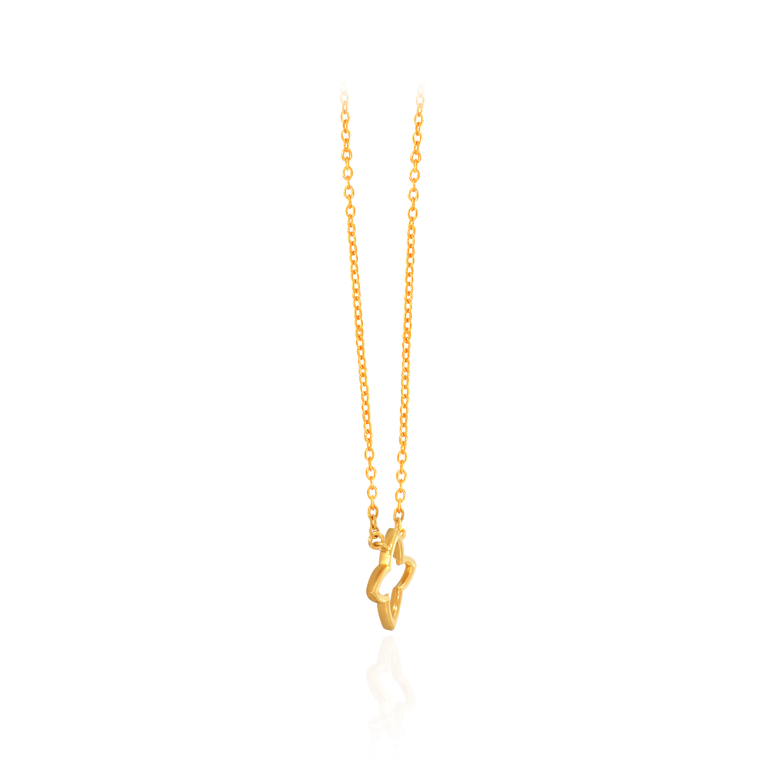 Delicate Fleur Gold Chain Pendant - Senco Gold and Diamonds