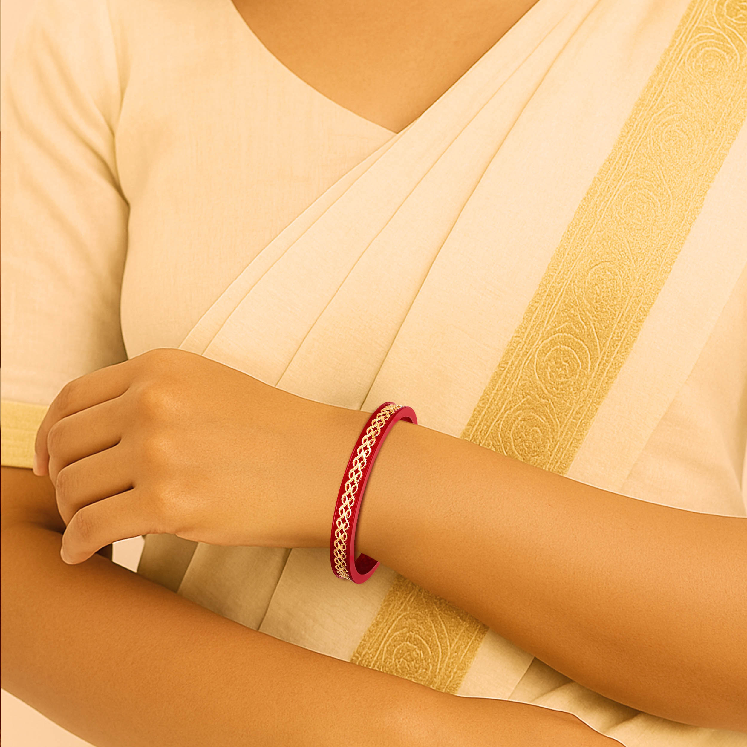Wavecrest Gold Pola Bangle - Senco Gold and Diamonds